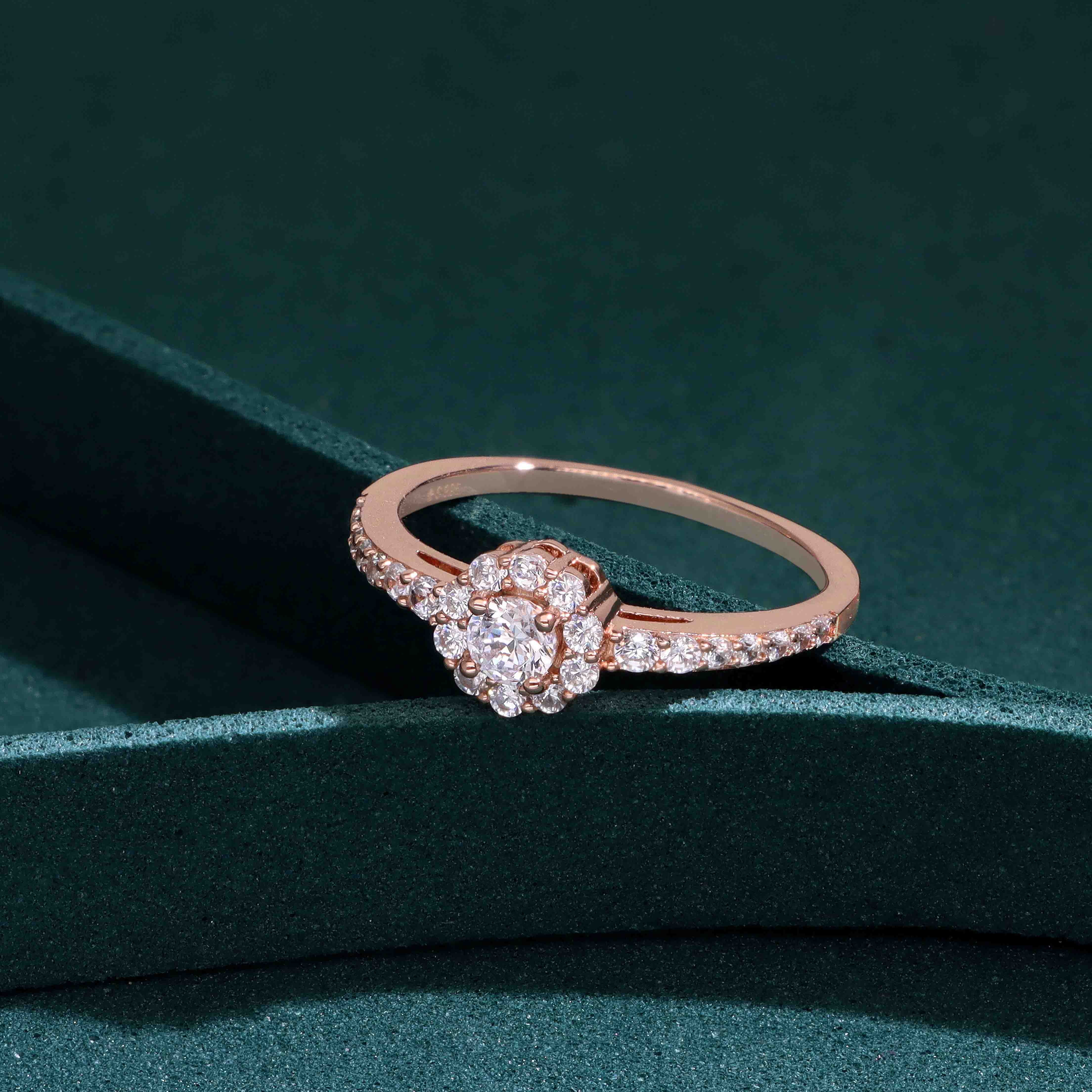Round Brilliant Solitaire Silver Ring - Image 2