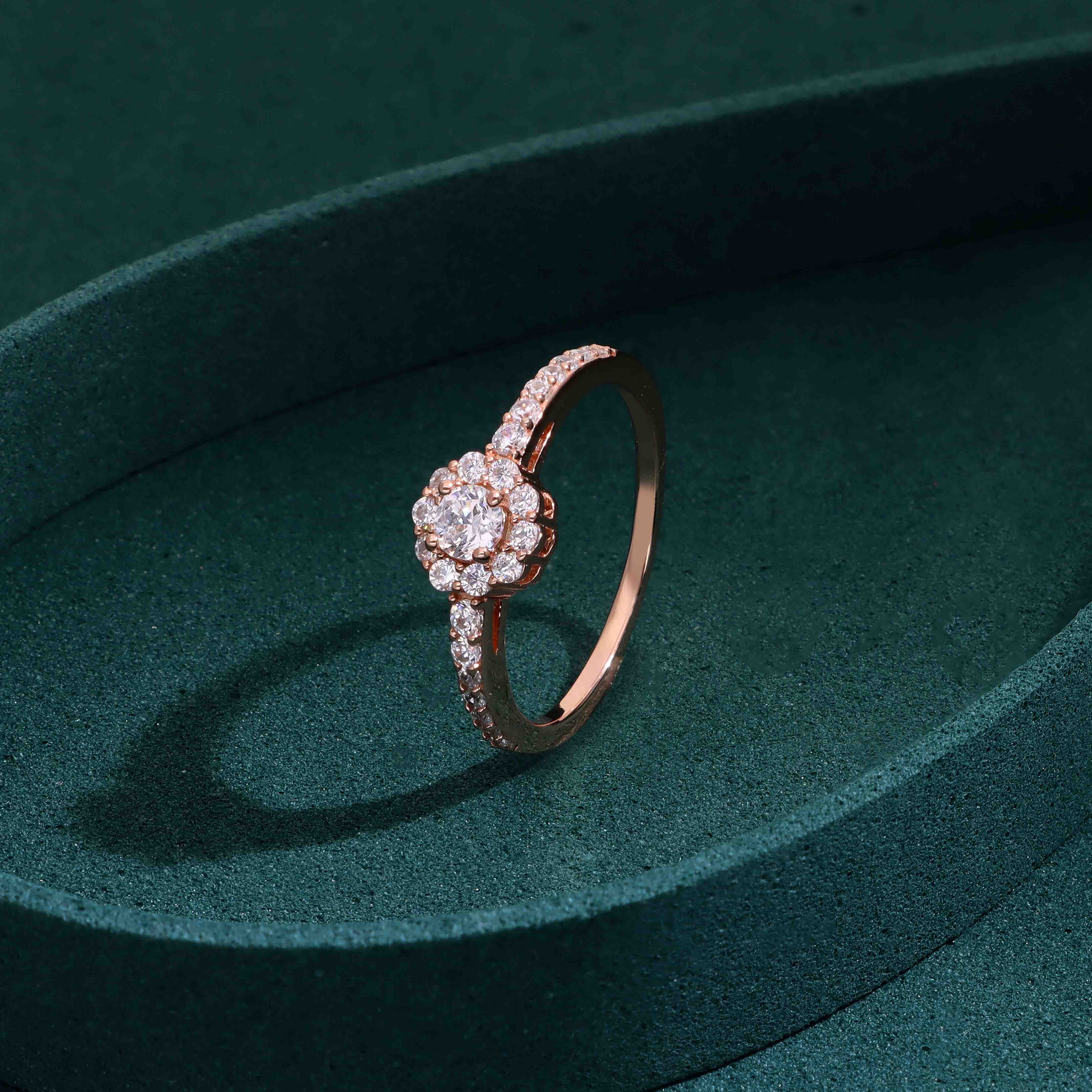 Round Brilliant Solitaire Silver Ring - Image 4