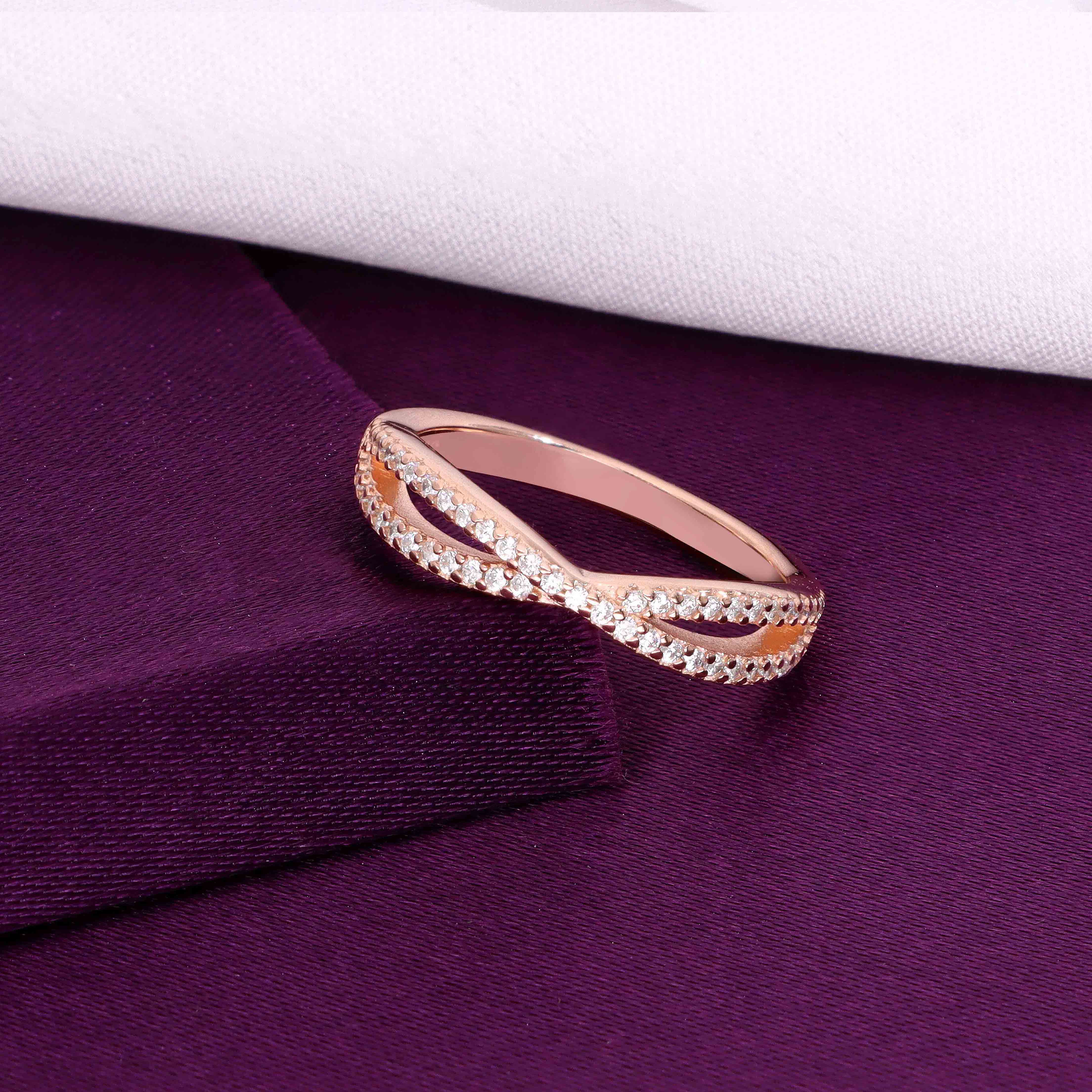 Simple Pure Twist Sterling Silver Ring - Image 2