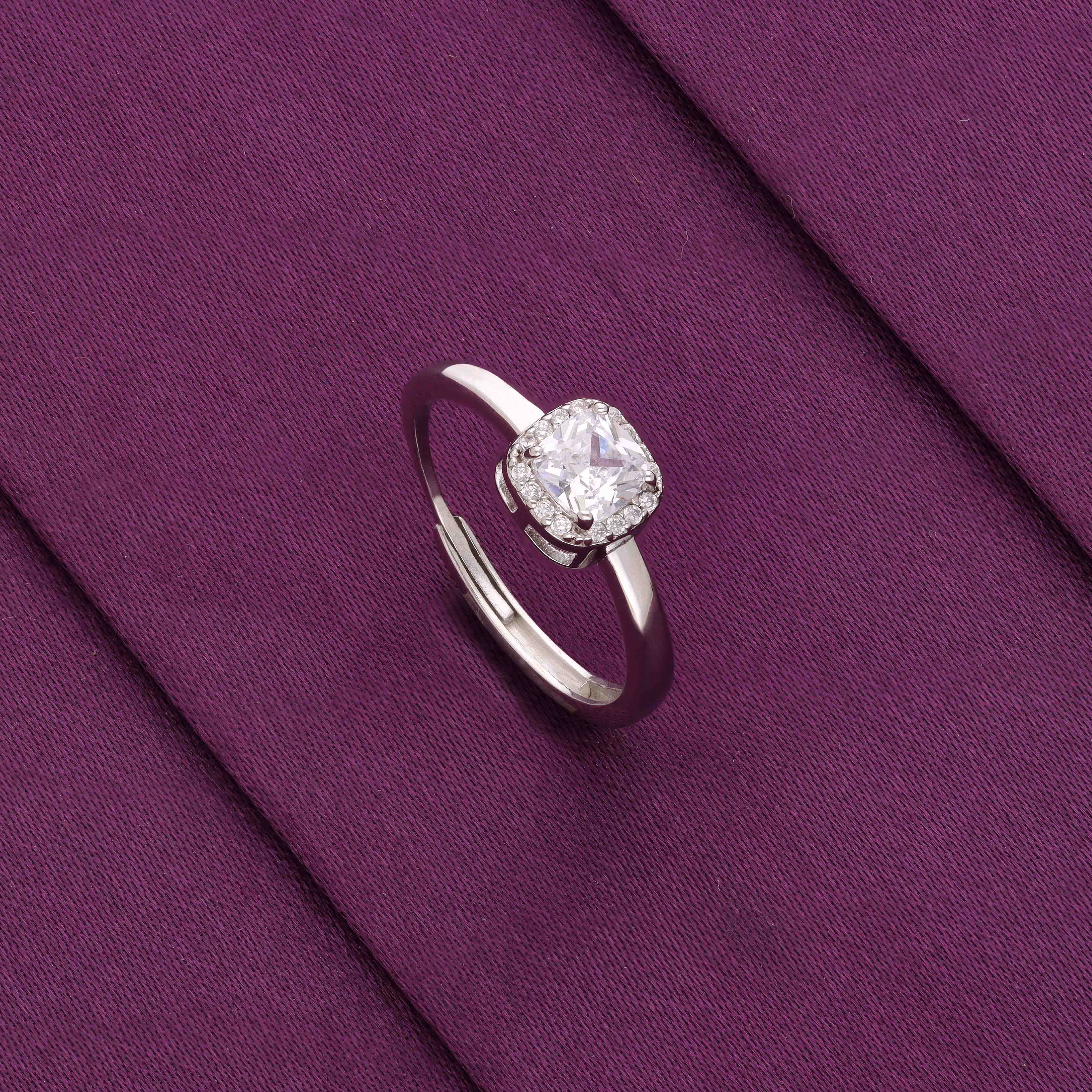Serenity Solitaire Silver Ring - Image 2