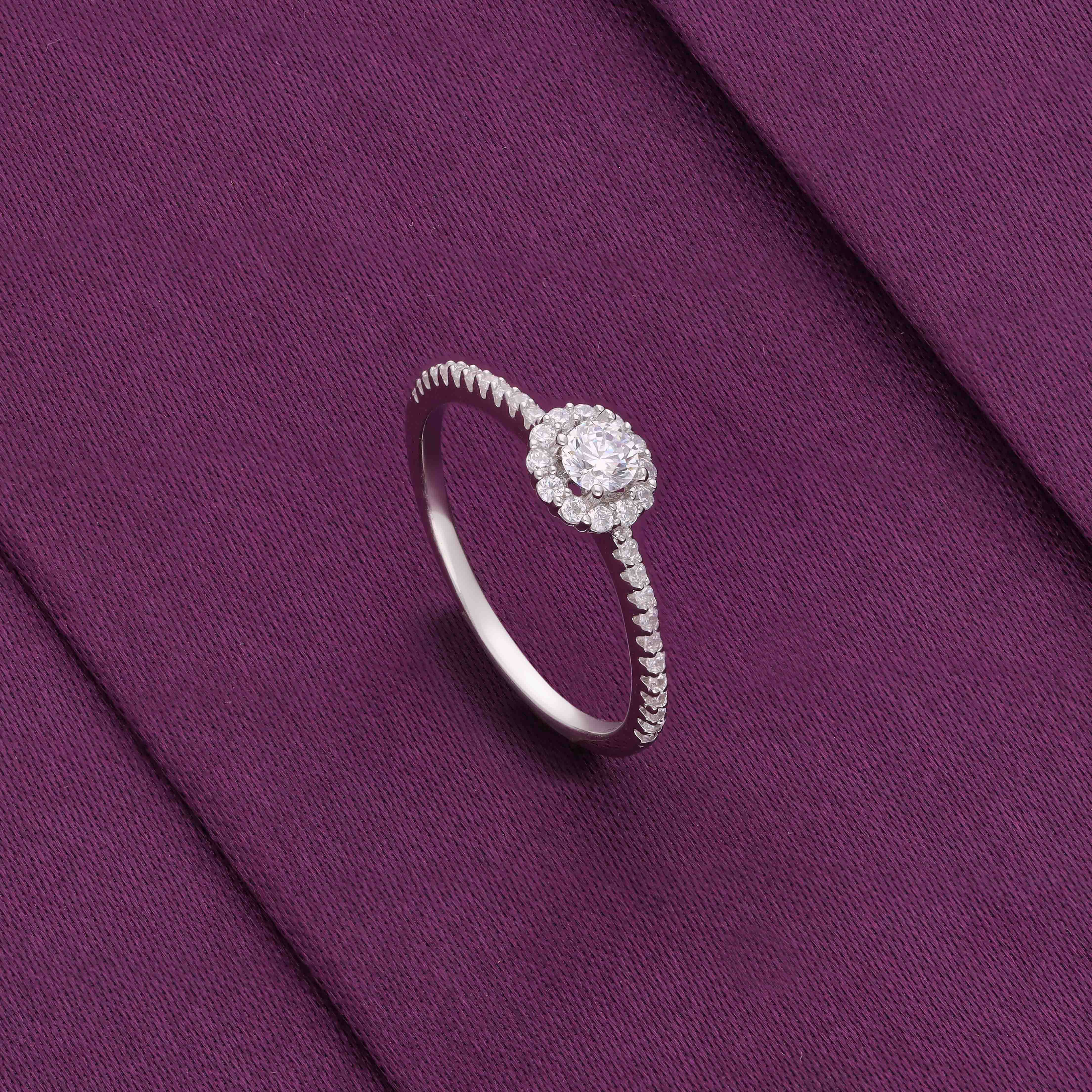 Forever Fleur Solitaire Silver Ring - Image 3