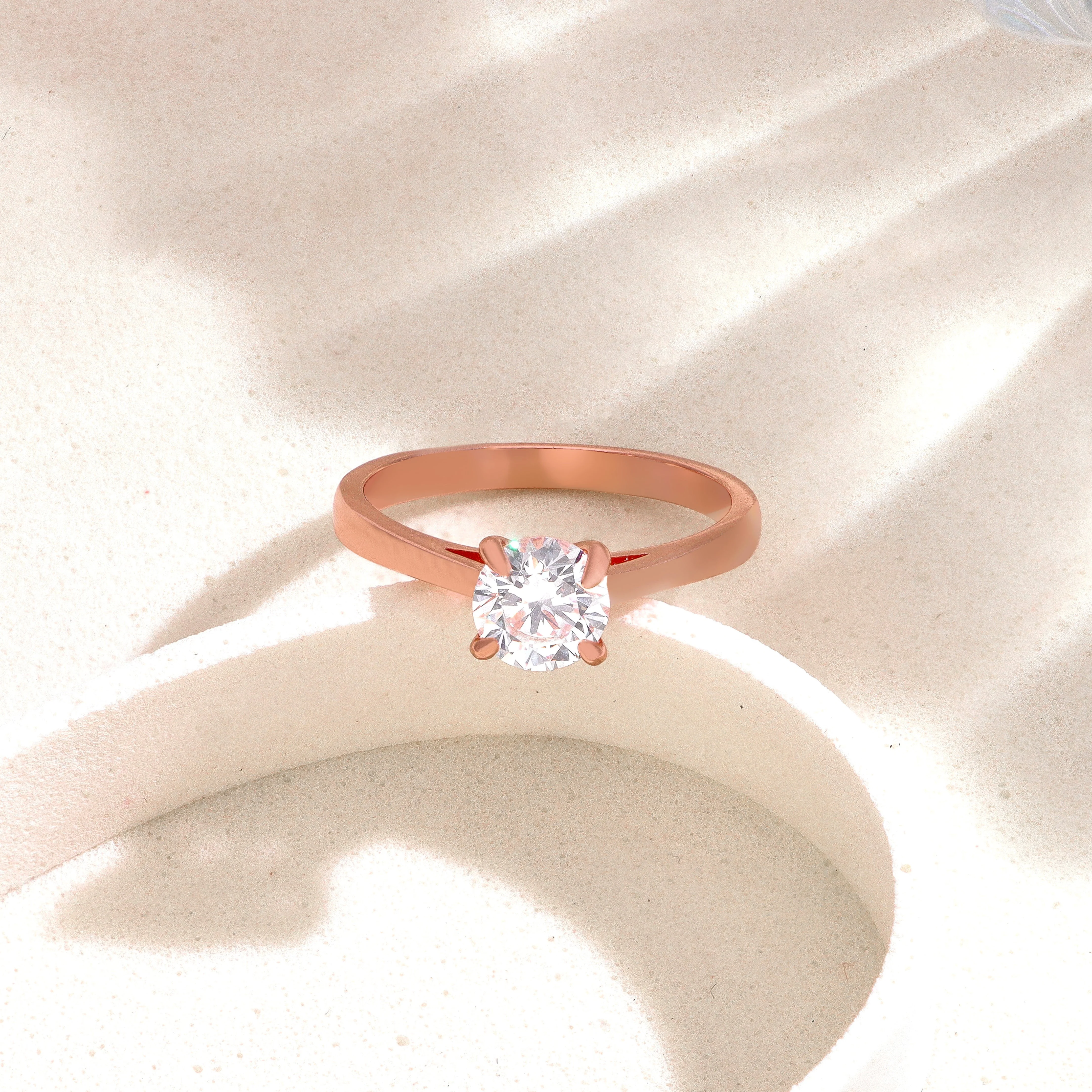 Timeless Sterling Round Silver Solitaire Ring - Image 2