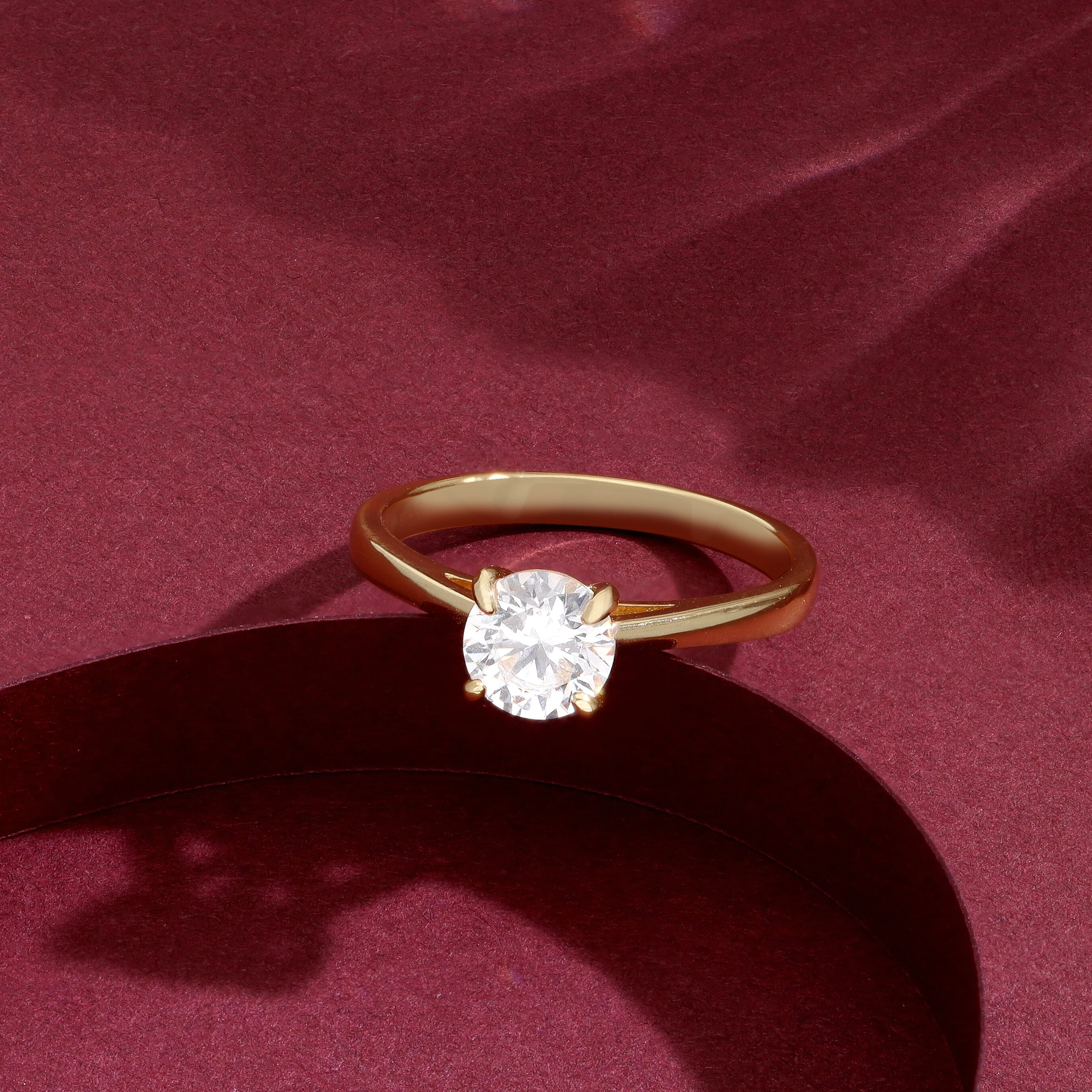 Timeless Sterling Round Silver Solitaire Ring - Image 3