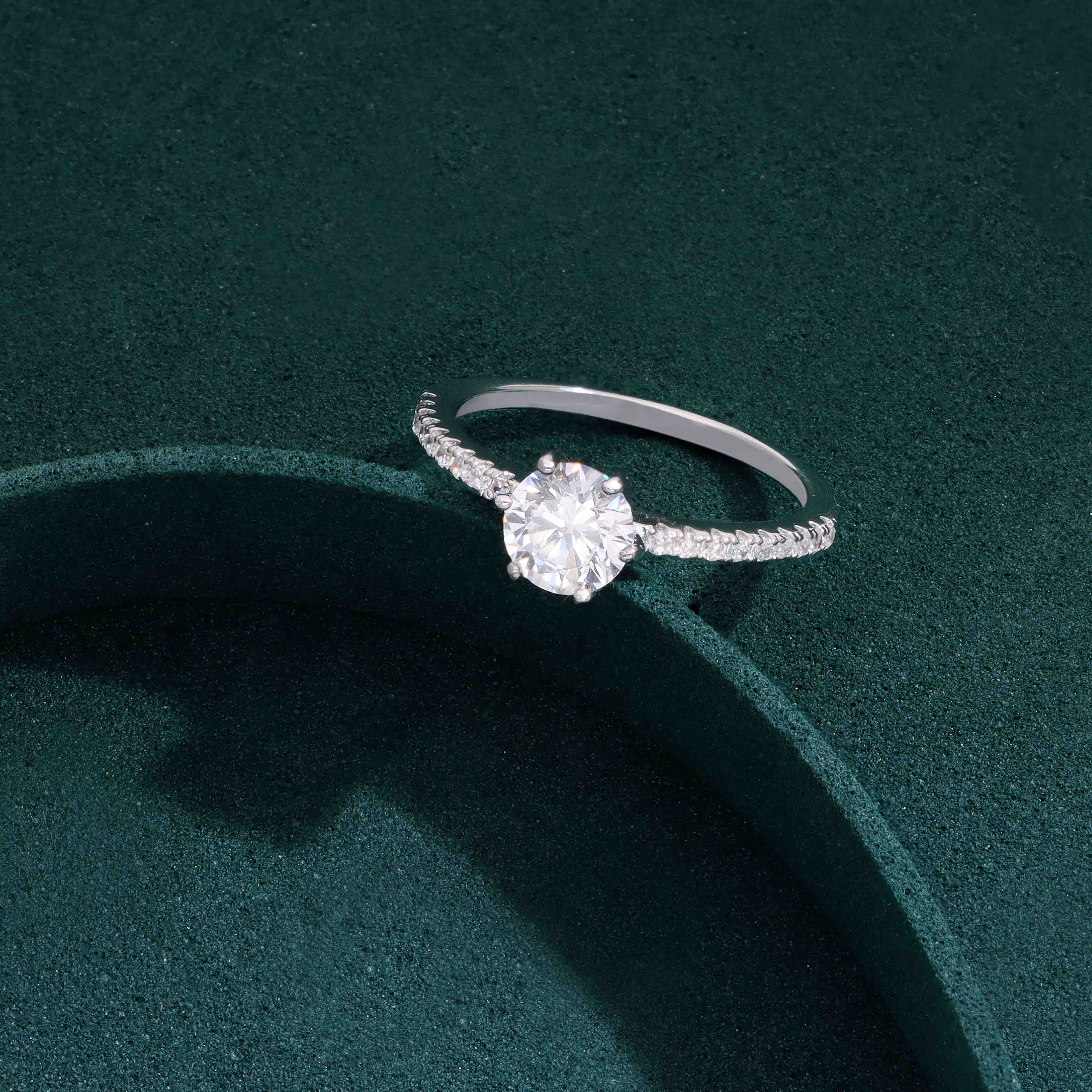 Forever Solitaire Silver Ring - Image 3
