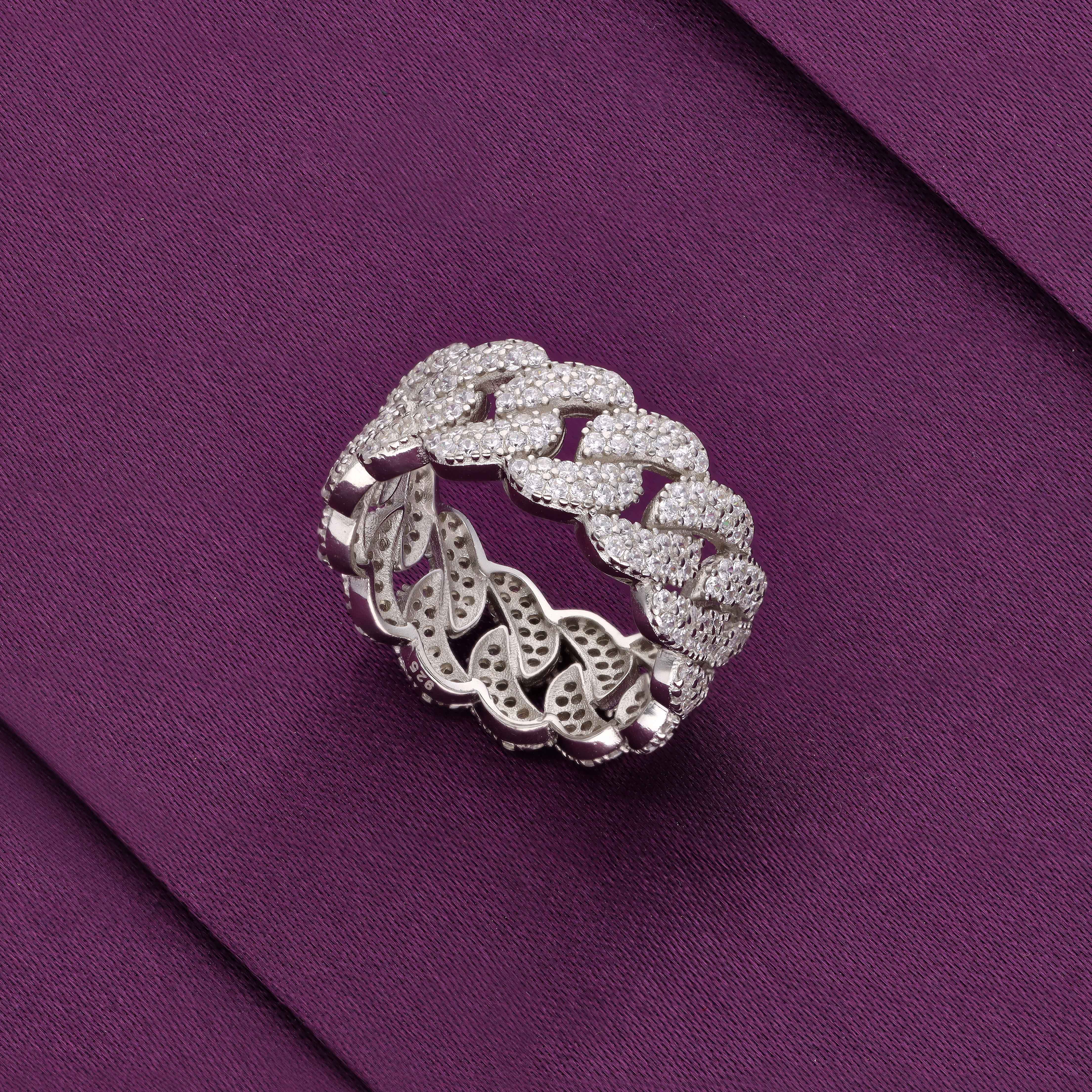Interlocked Intricacy Statement Silver Ring - Image 3