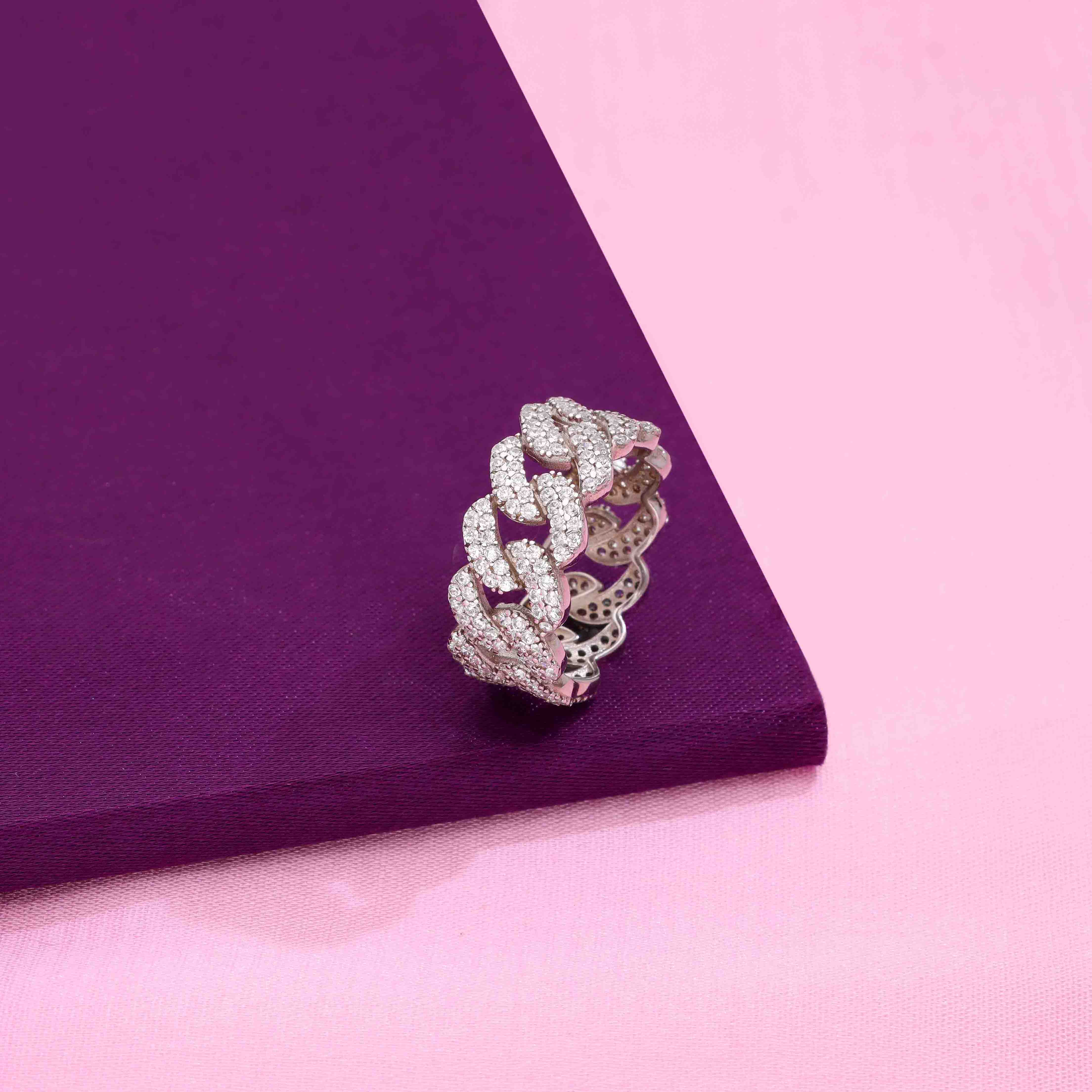 Interlocked Intricacy Statement Silver Ring - Image 6