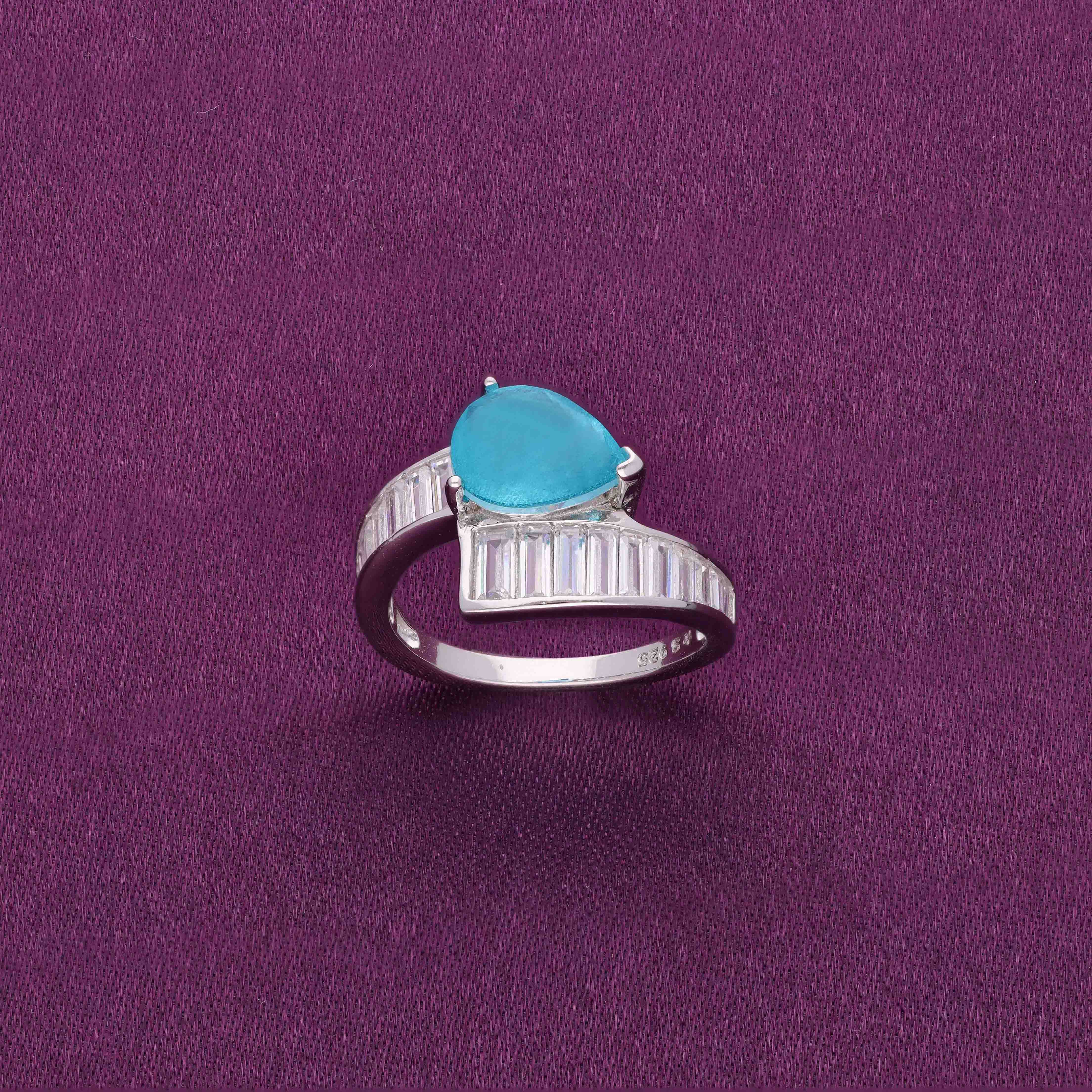 The Radiant Diamond Silver Ring - Image 5