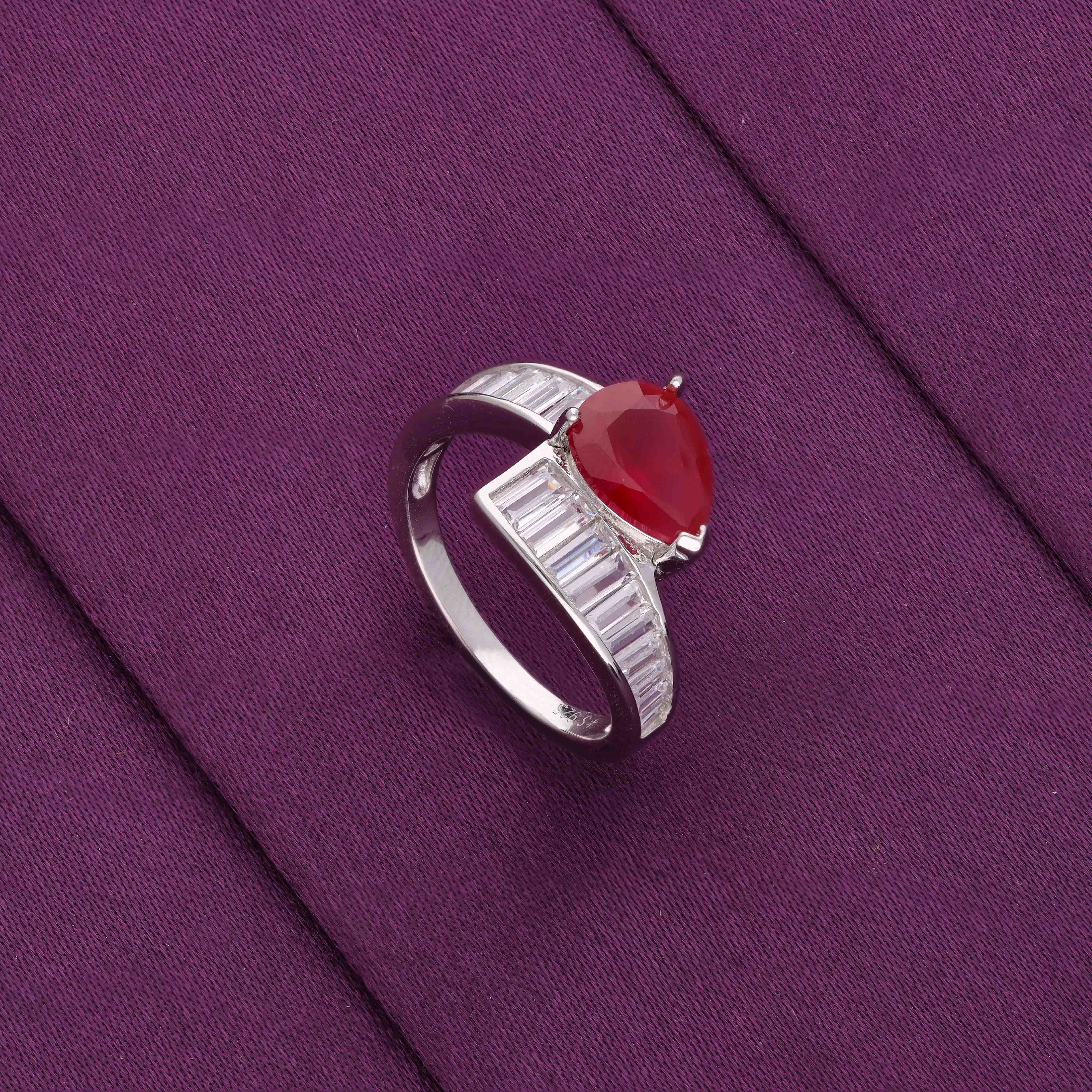 The Radiant Diamond Silver Ring - Image 8