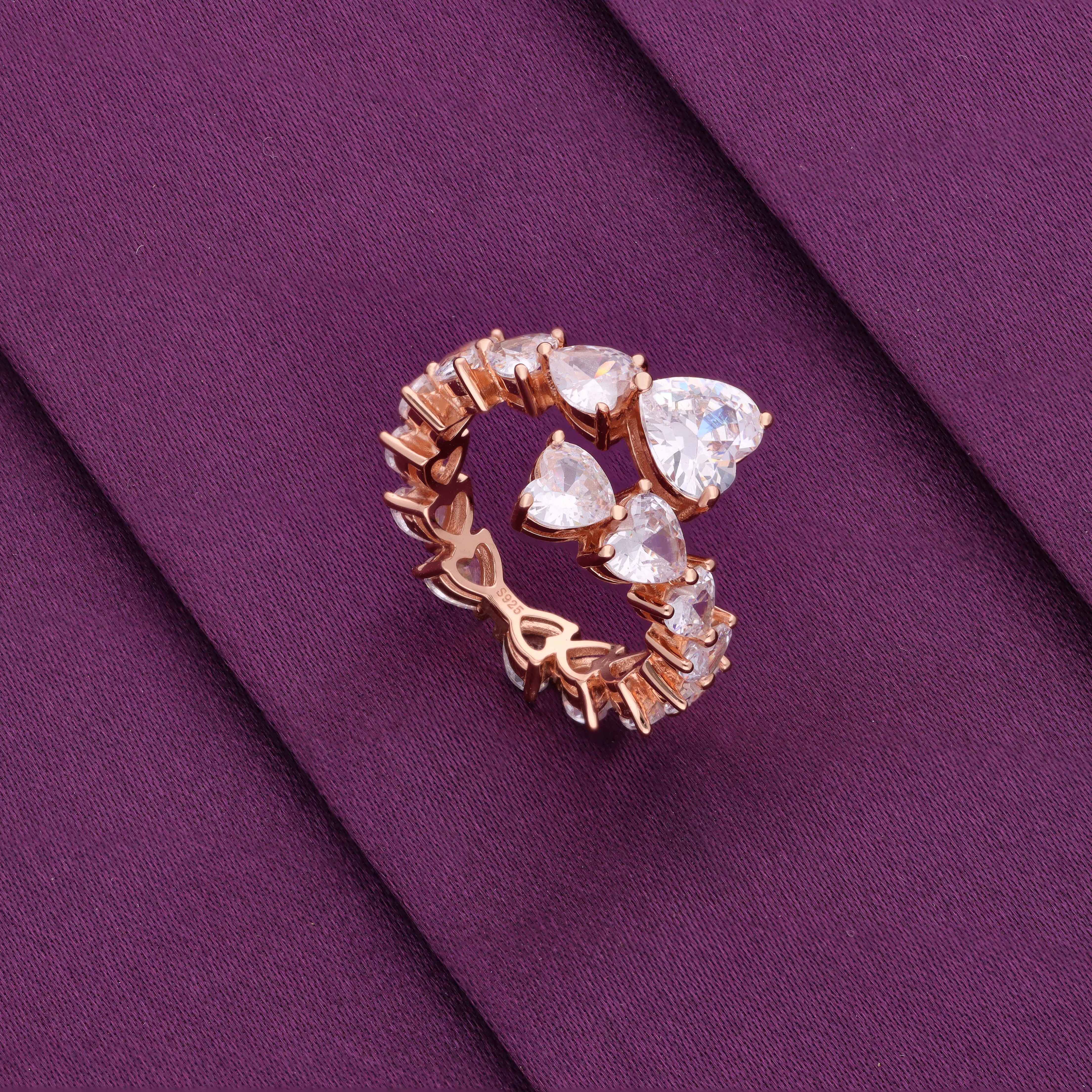 Hearts Aglow Sterling Silver Statement Ring - Image 4