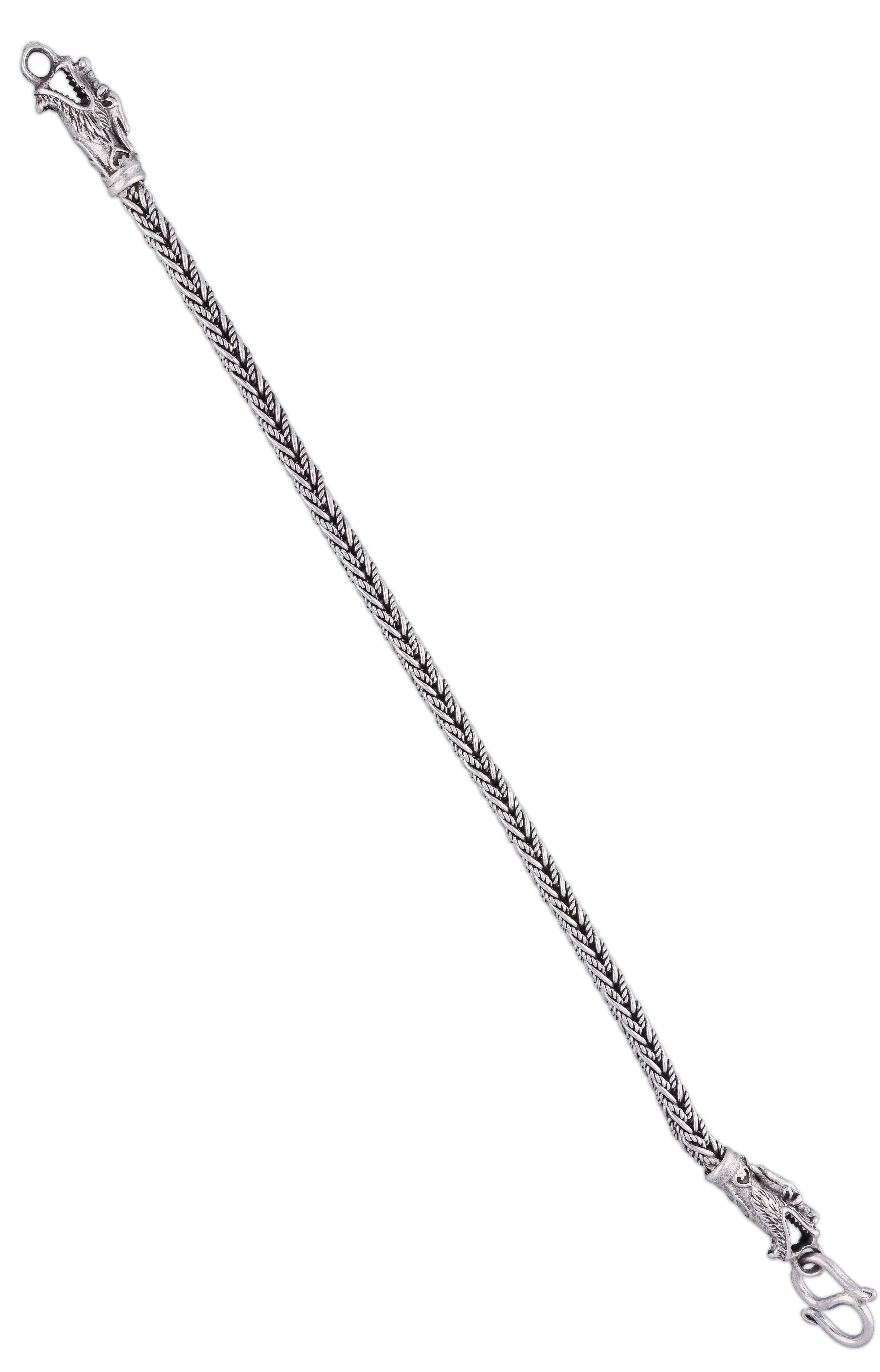 Men’s Wheat Chain Silver Bracelet - Image 3