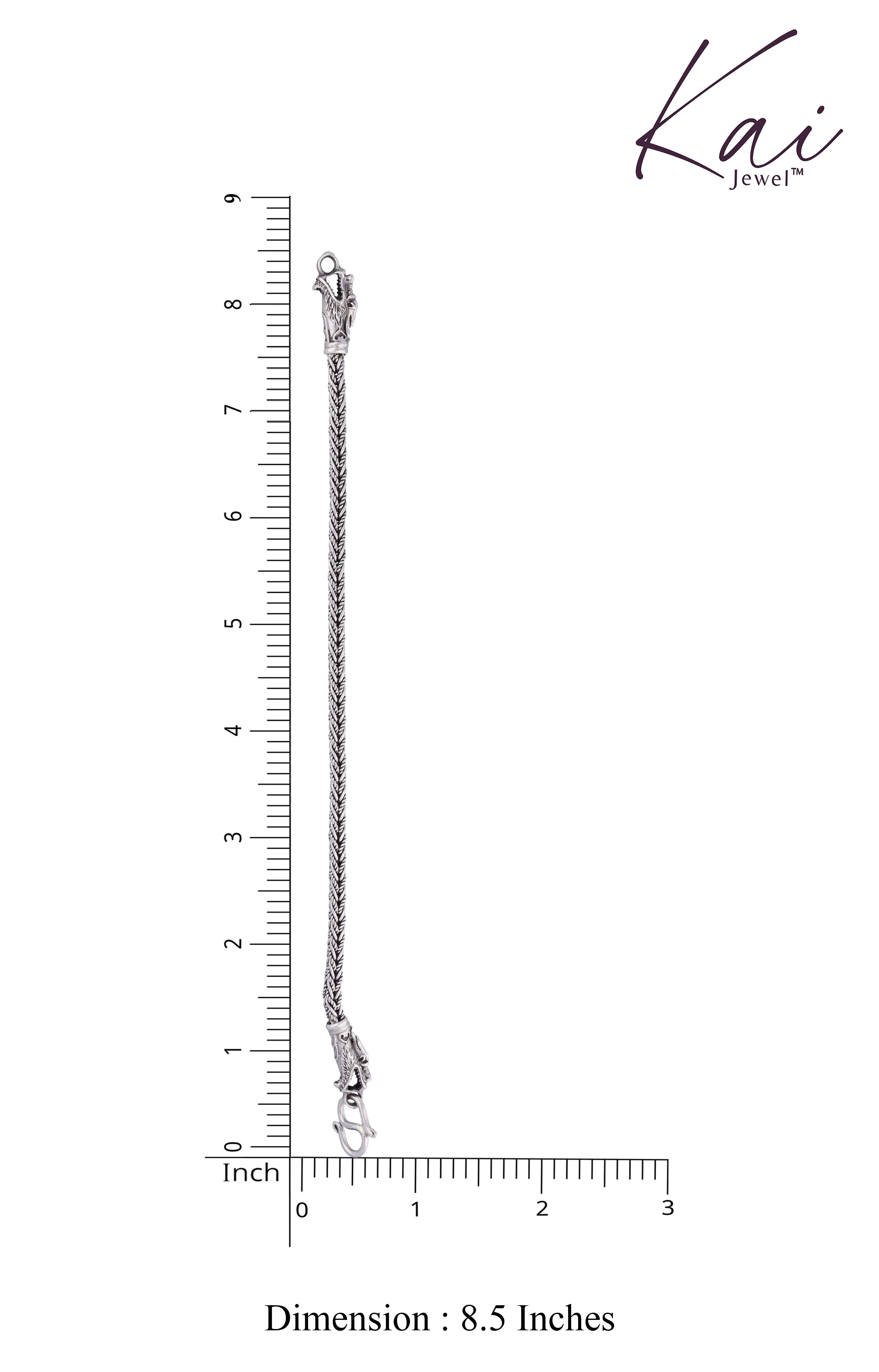 Men’s Wheat Chain Silver Bracelet - Image 4
