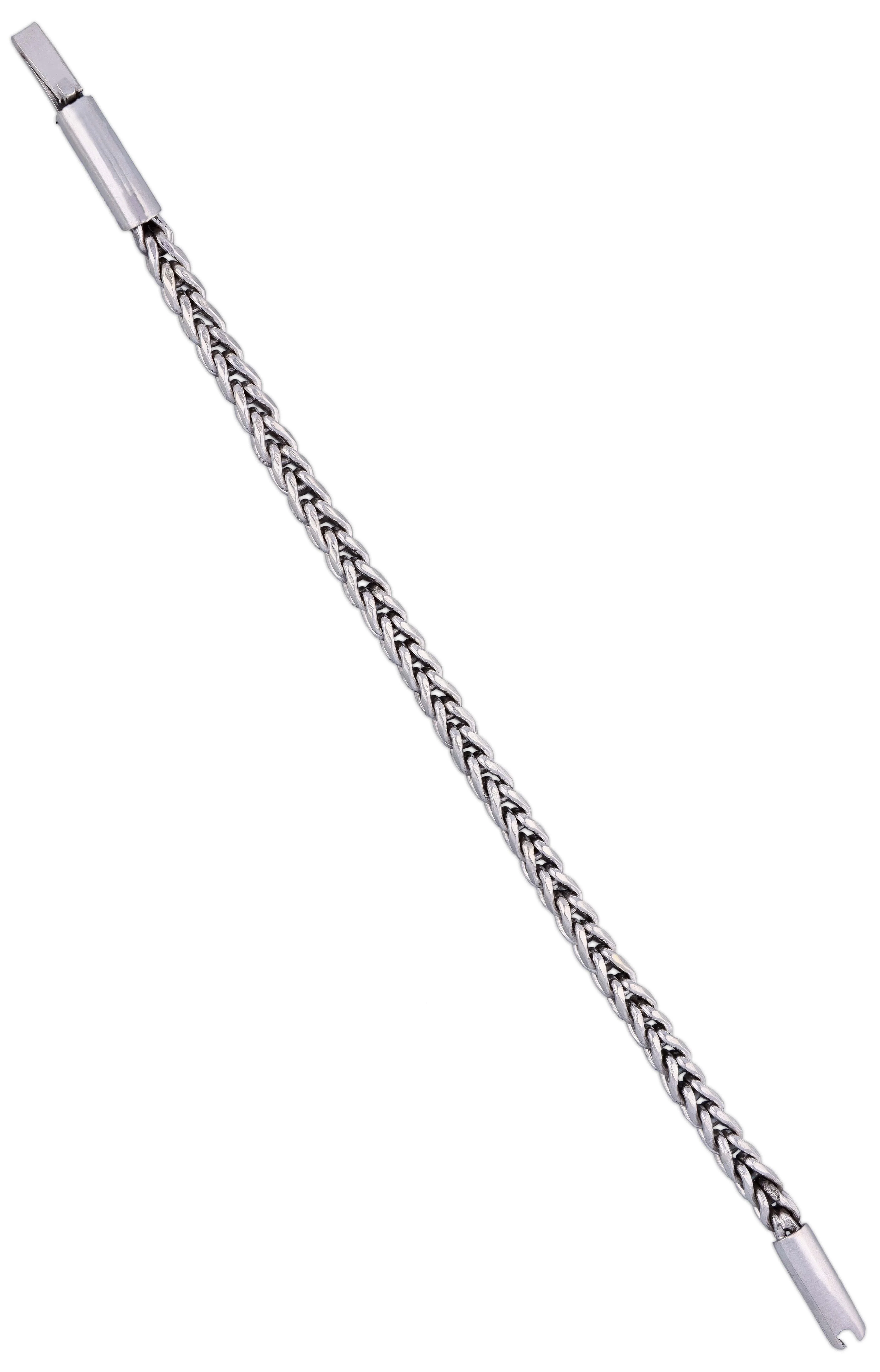 Men’s Solid Sterling Silver Bracelet - Image 3