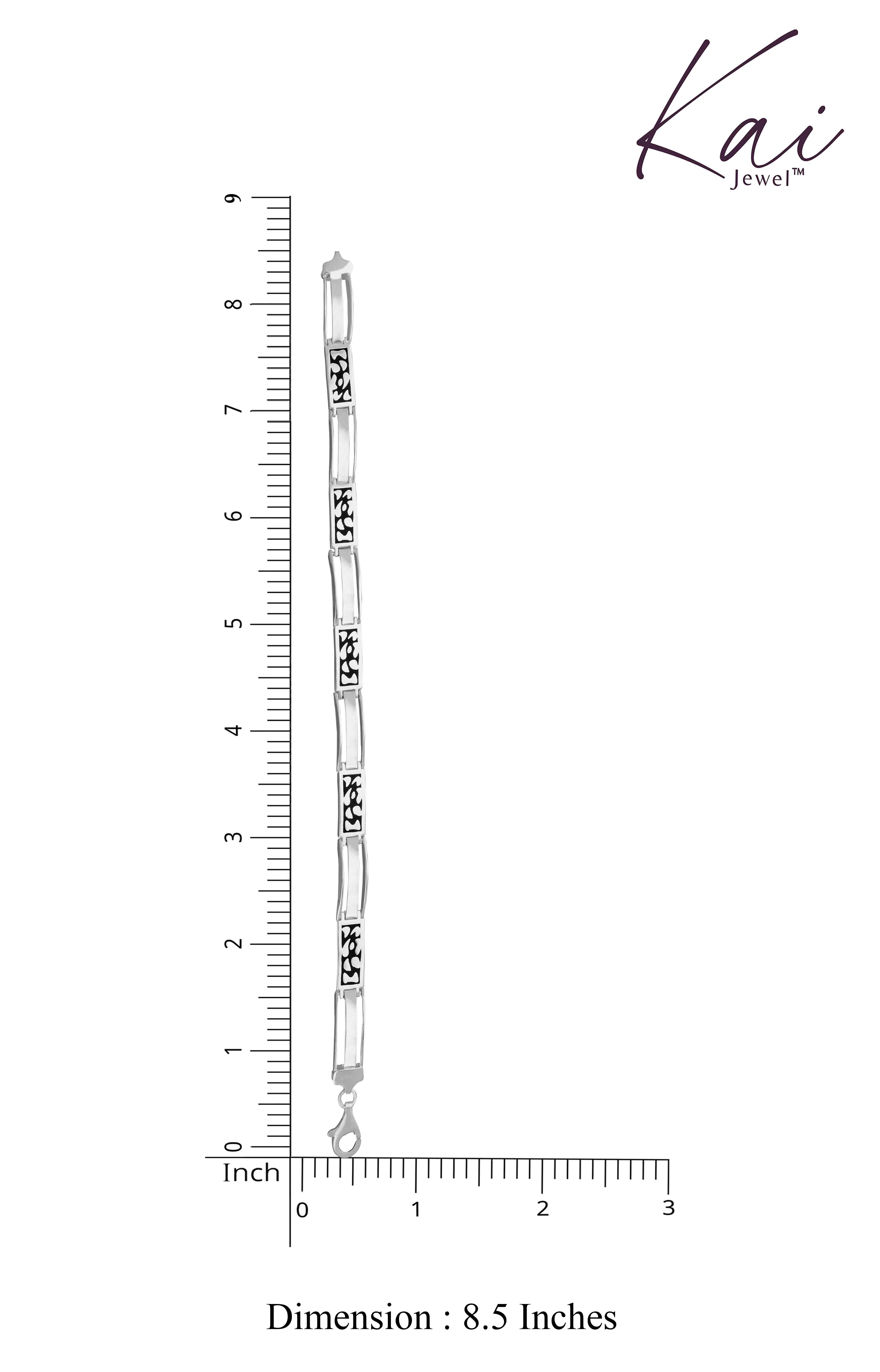 Men’s Classy Touch Silver Bracelet - Image 4