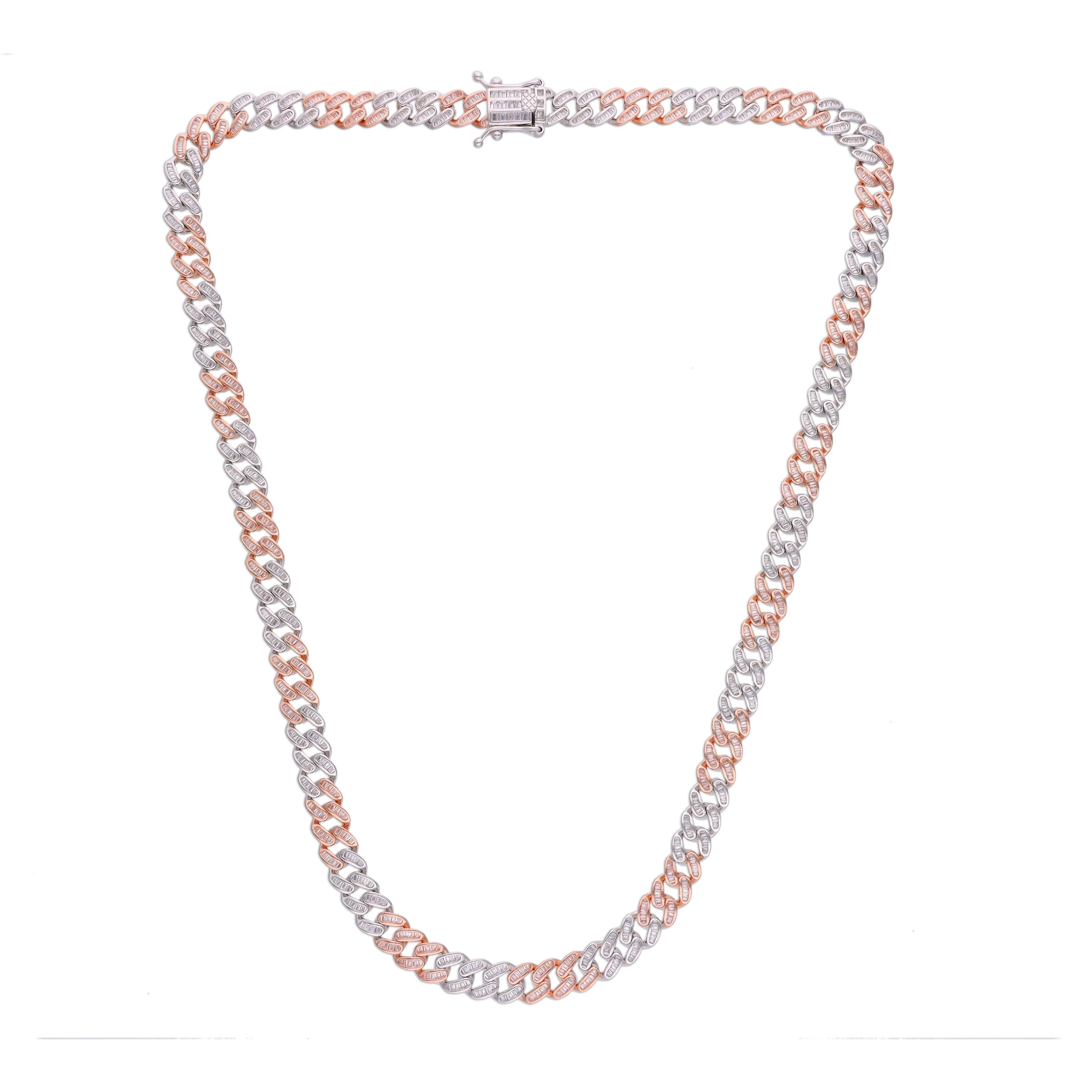 Men’s Stylish Zircon Cuban Link Silver Chain - Image 6