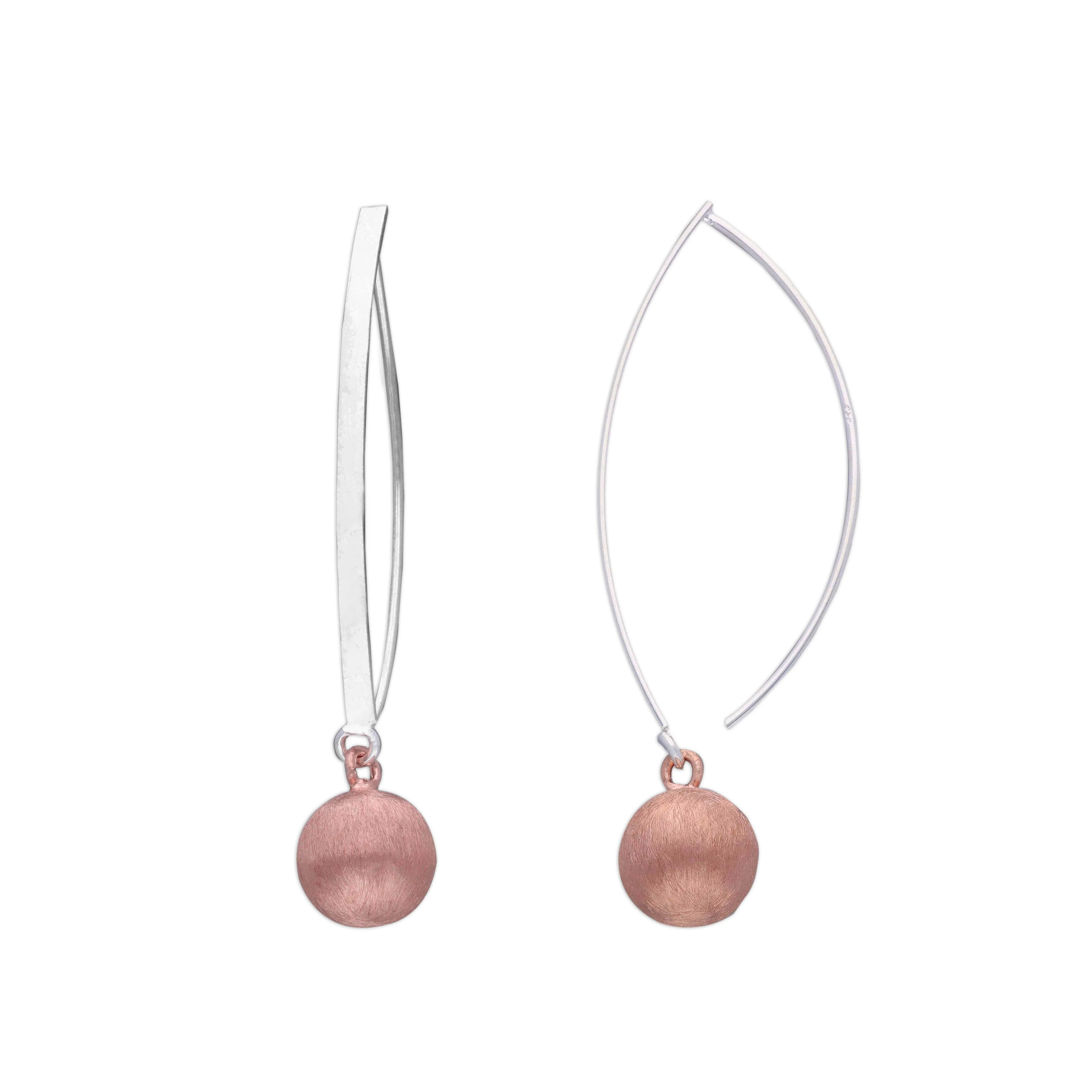 Shiny Spheres Dangler Silver Earrings - Image 6