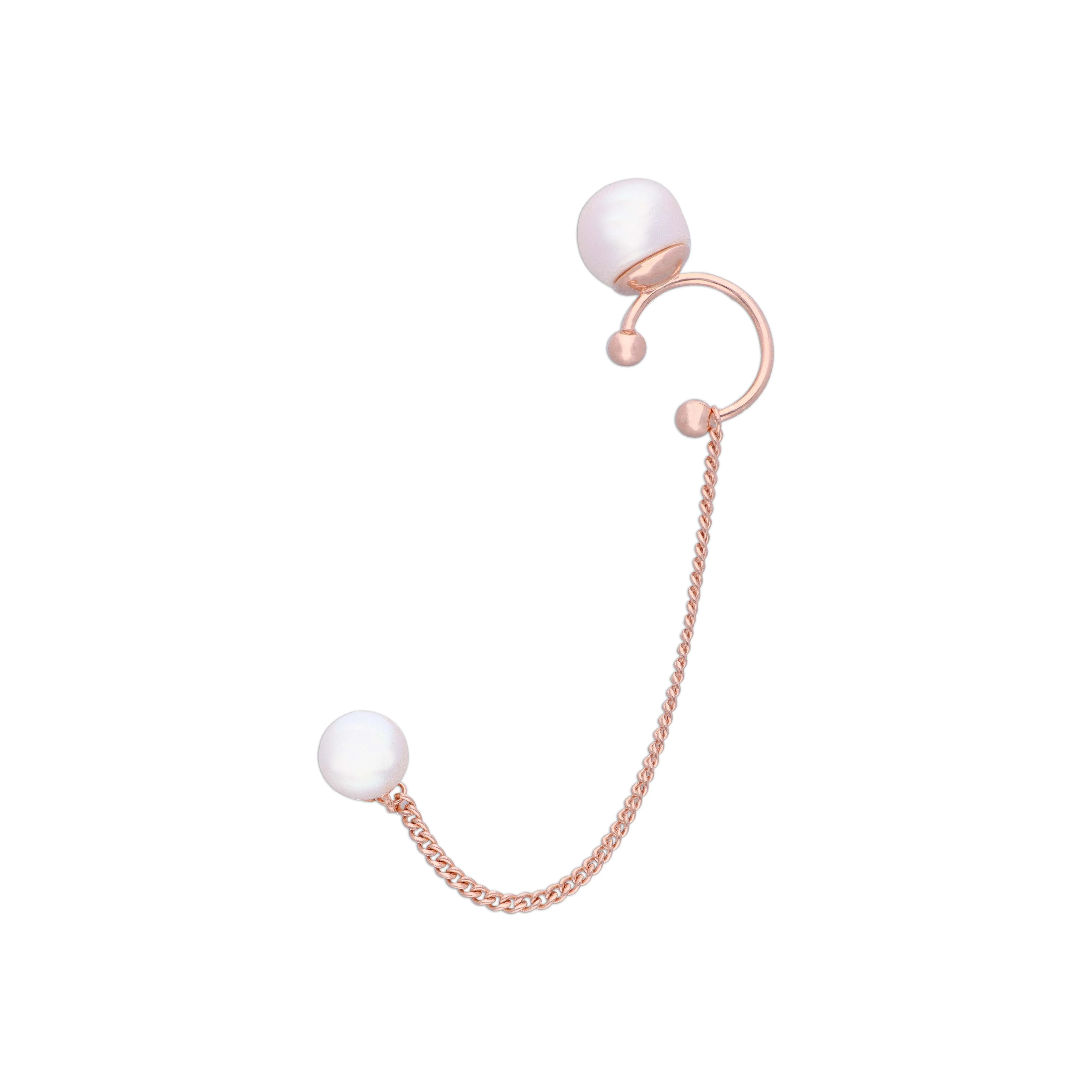 Bounded Beauty Pearl Silver Earrings - Image 4