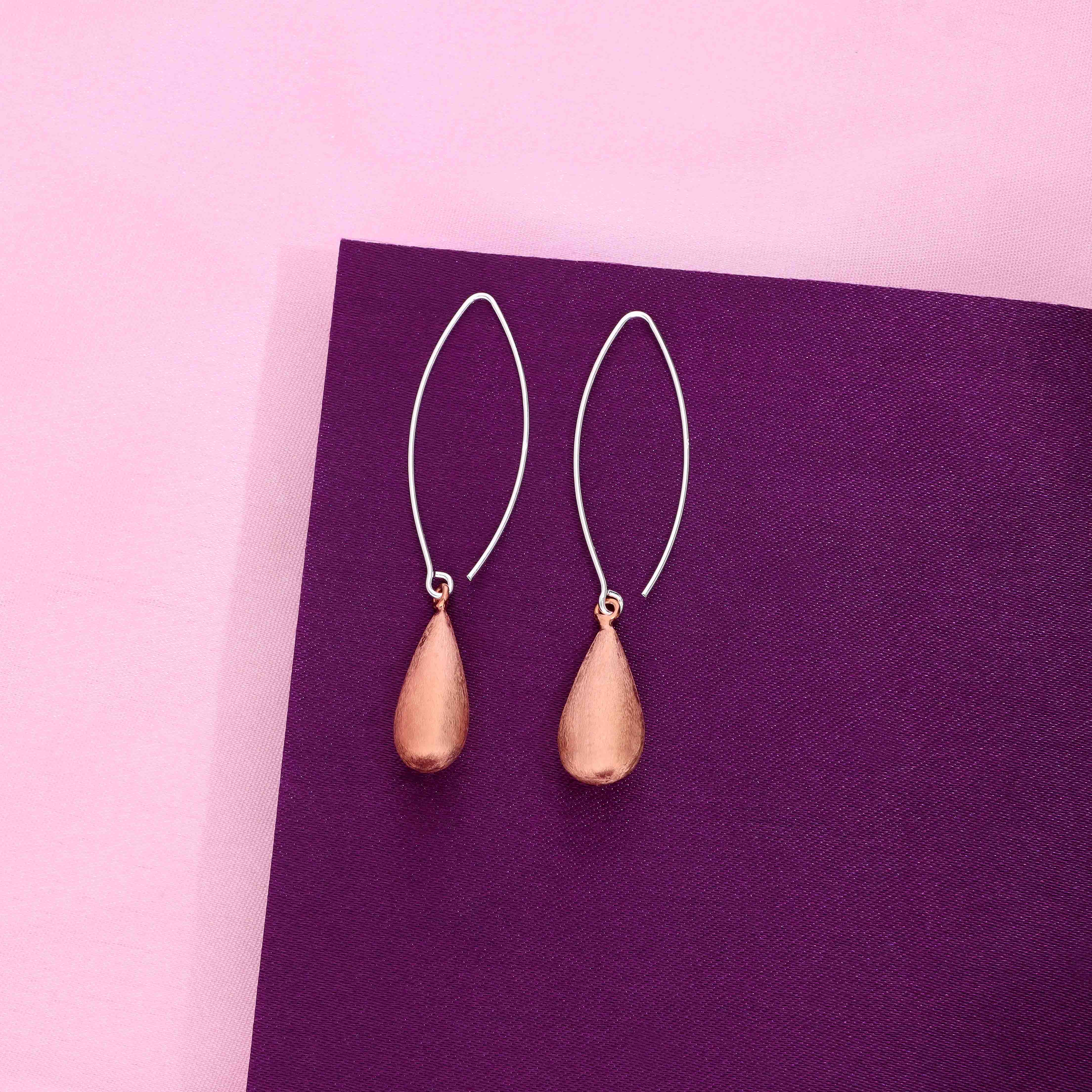 Sparkling Spheres Dangler Silver Earrings - Image 3