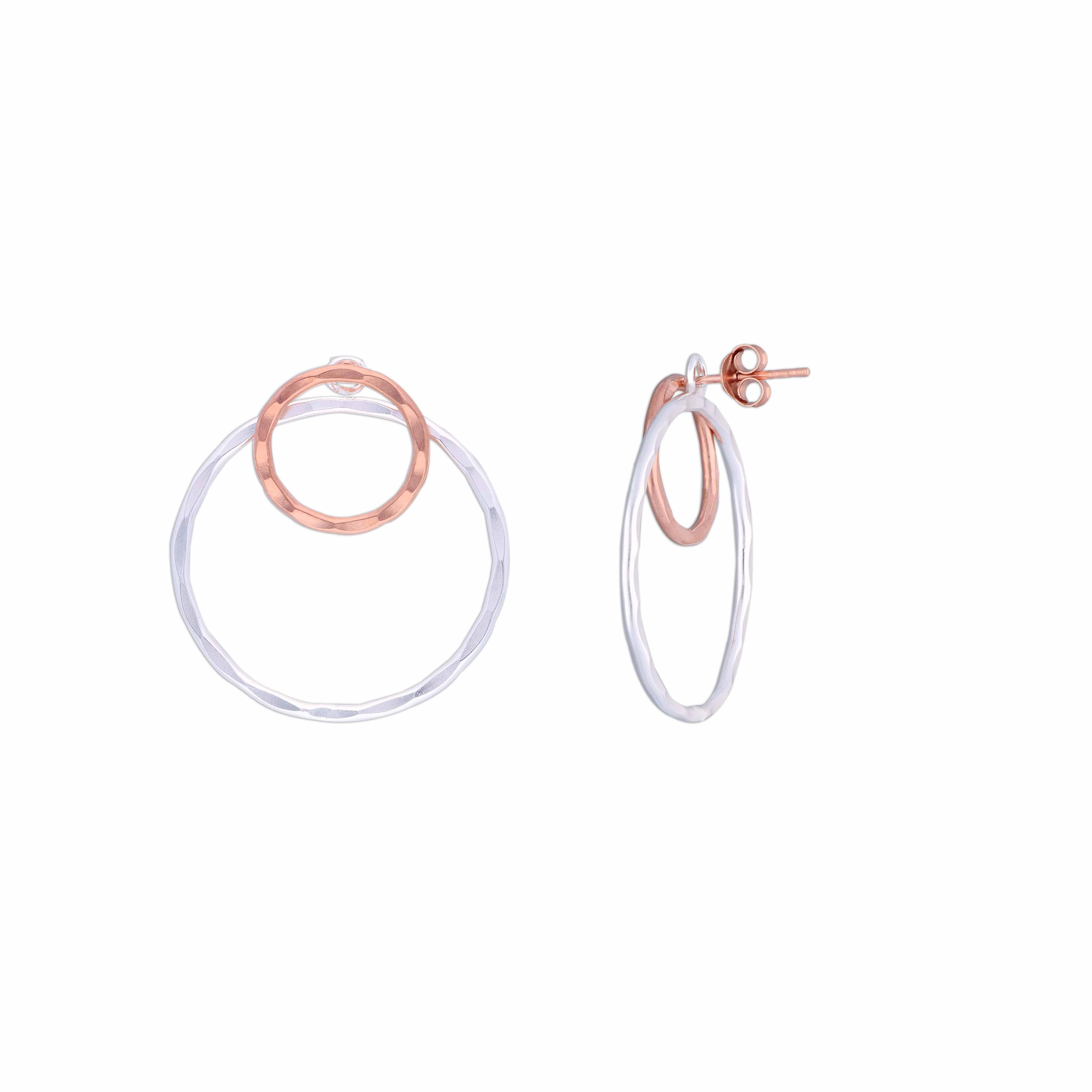 Entwined Orbs Dangler Silver Earrings - Image 3
