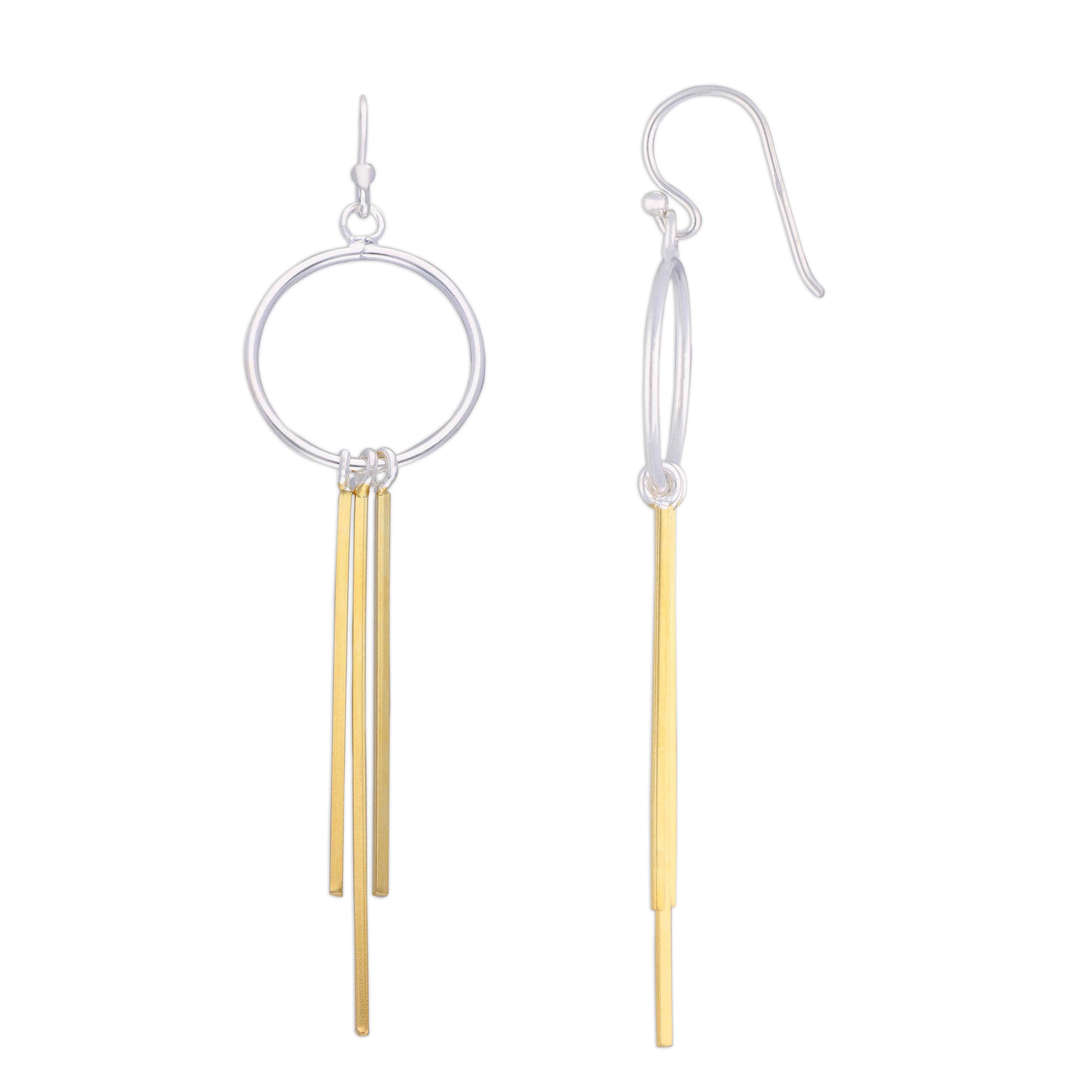Fabulous Fringes Dangler Silver Earrings - Image 4