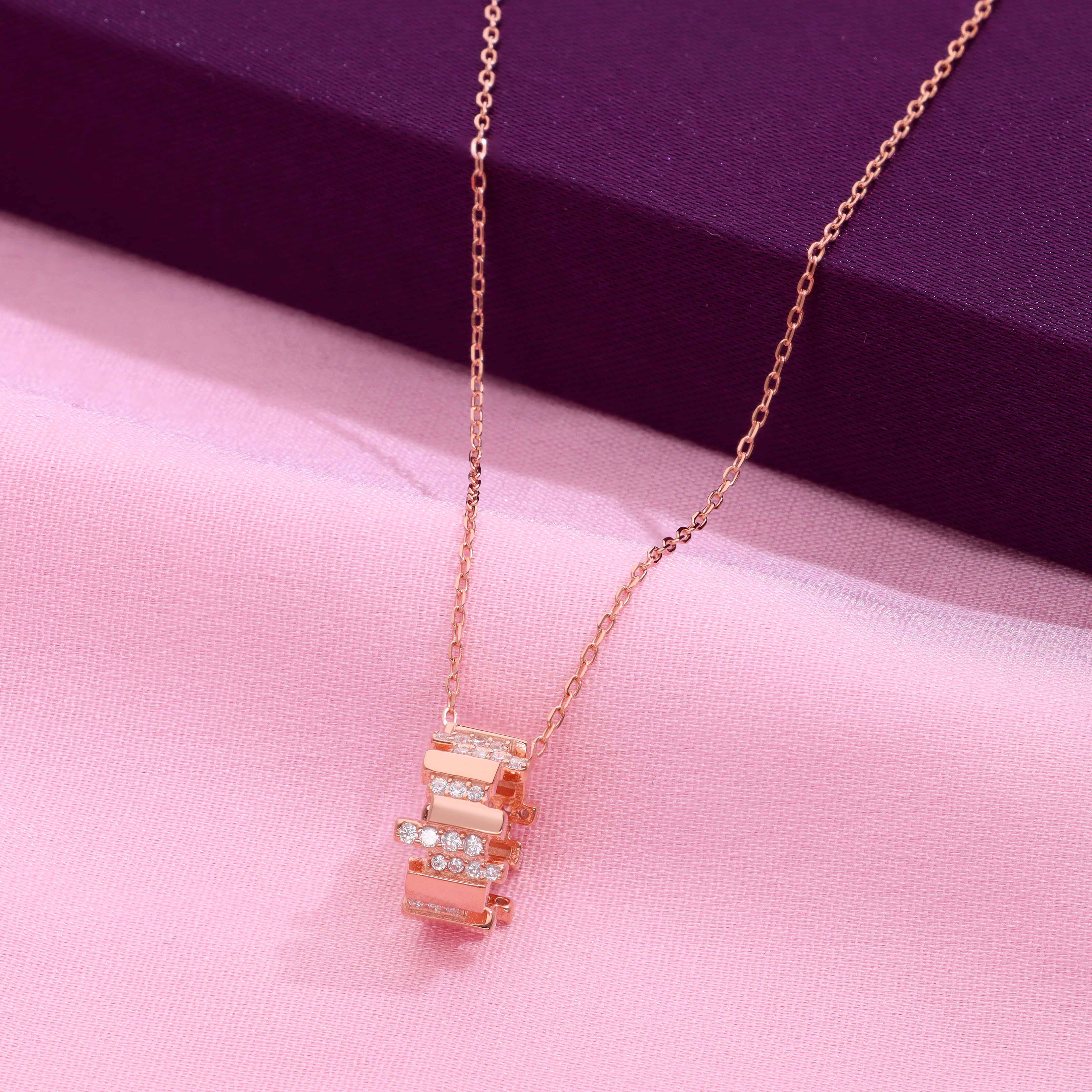 Eternal Circle Silver Ring Pendant Necklace - Image 7