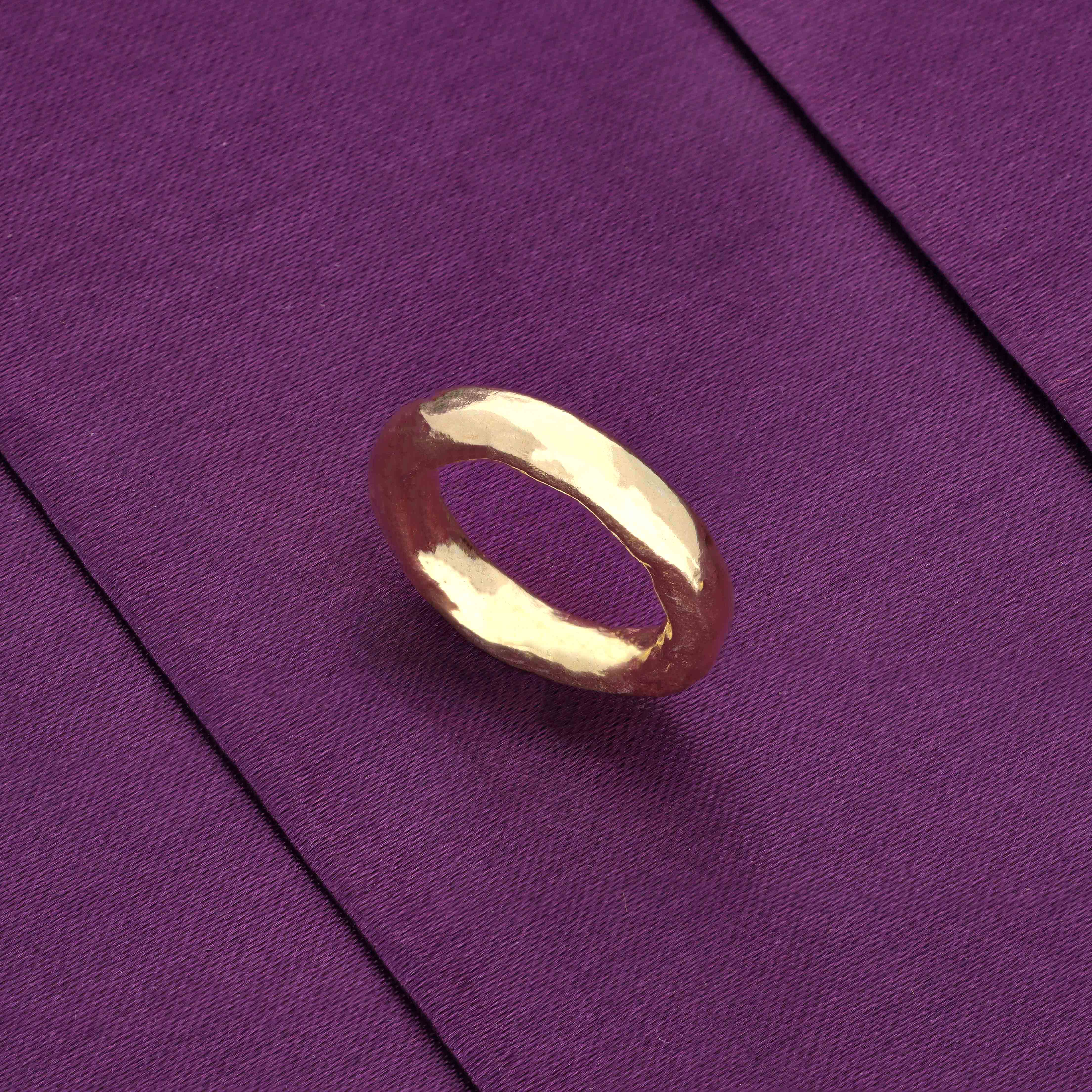 Chunky Hammered Band Silver Ring - Image 7