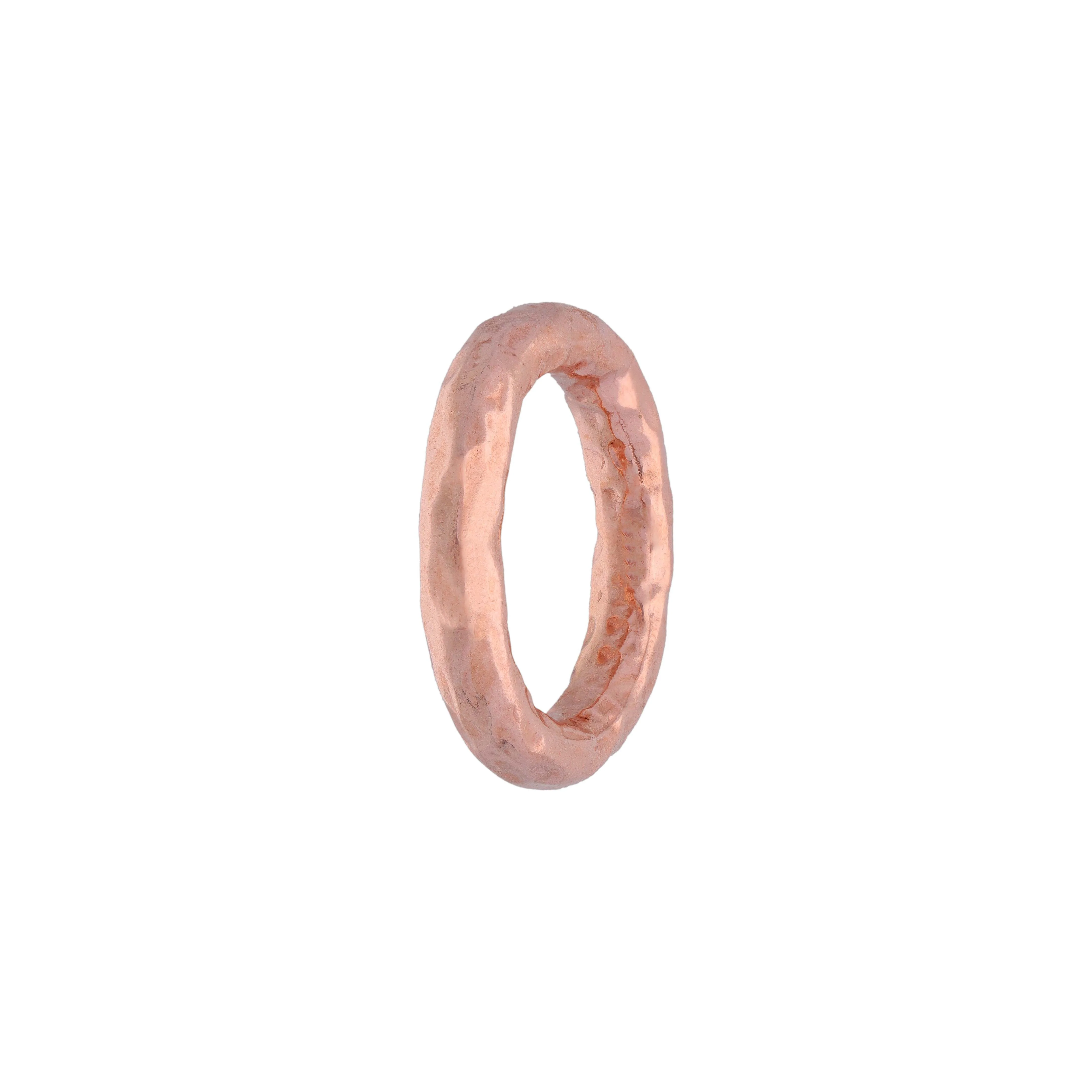 Chunky Hammered Band Silver Ring - Image 9