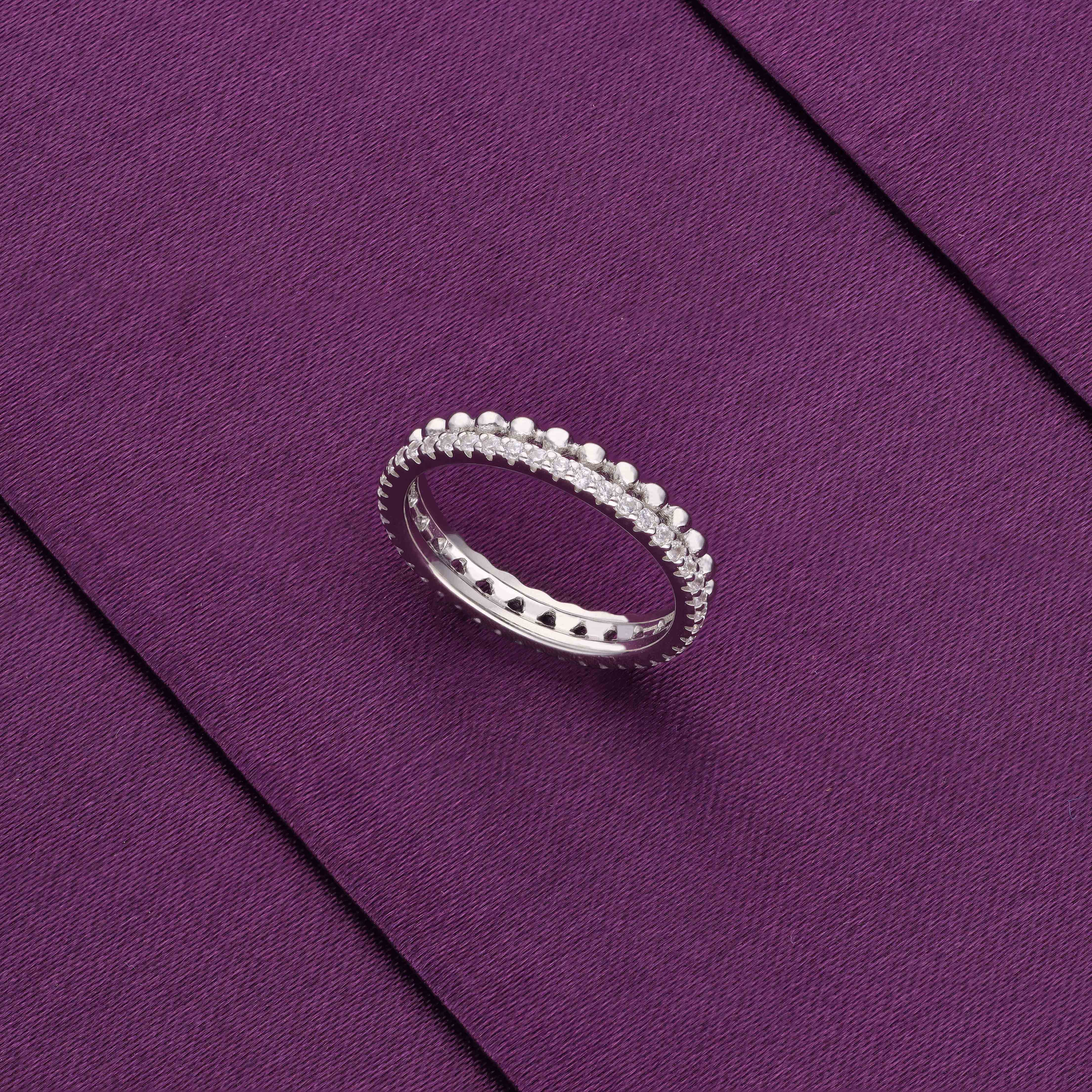 An Epitome of Love Silver Band Silver Ring - Image 4