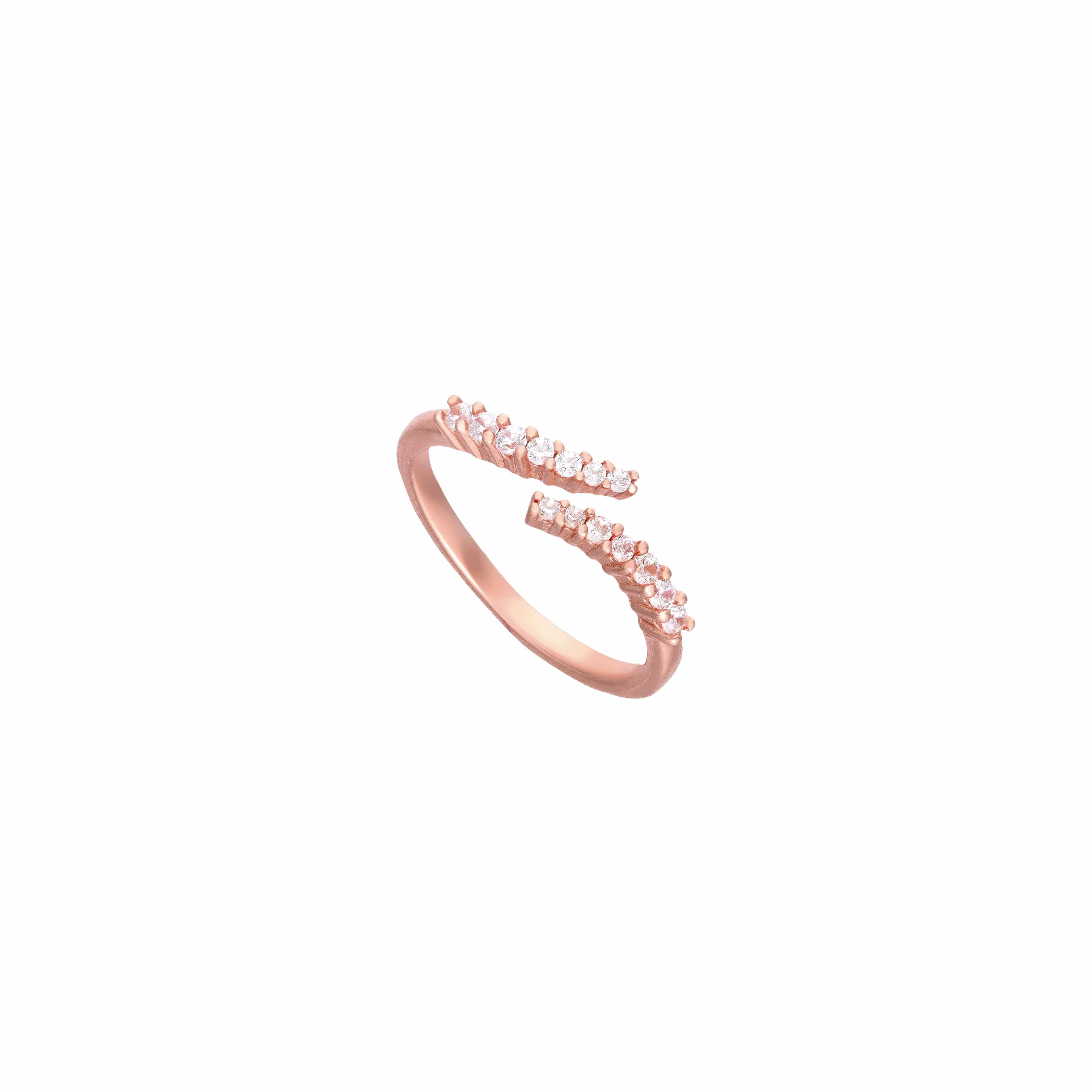 Trendy Zircon Diamond Minimal Silver Ring - Image 5