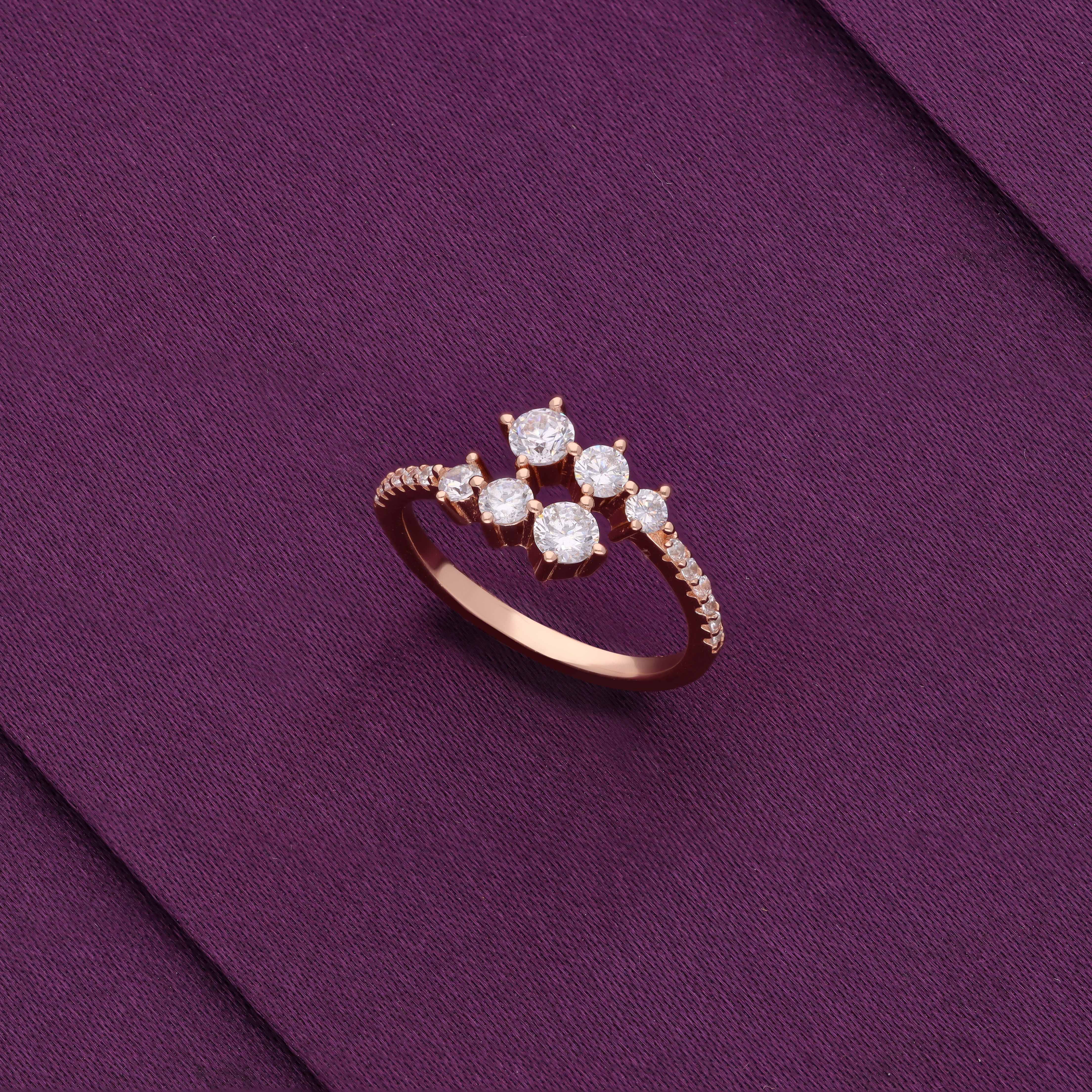 Sparkling Speckles Silver Minimal Ring - Image 4