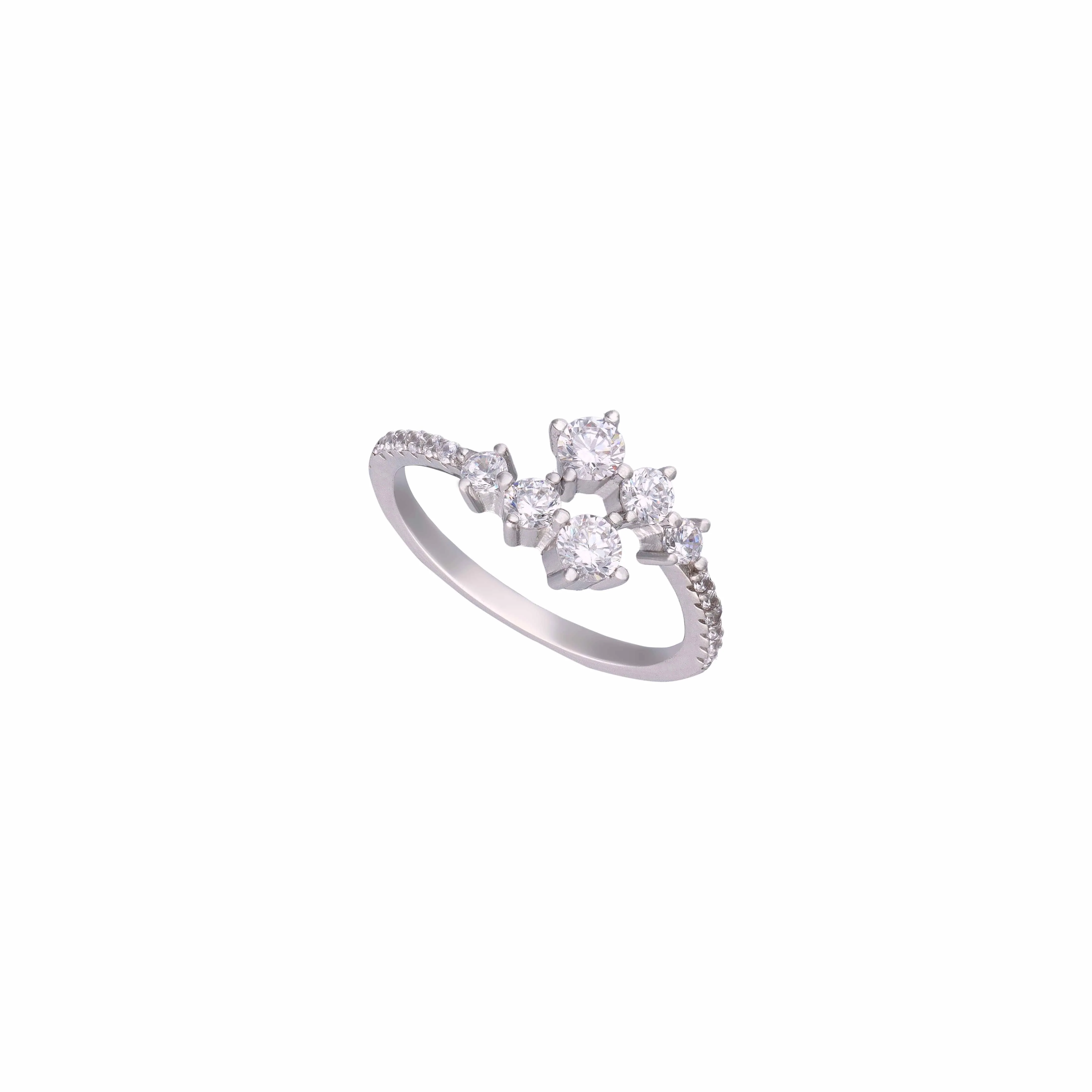 Sparkling Speckles Silver Minimal Ring - Image 5