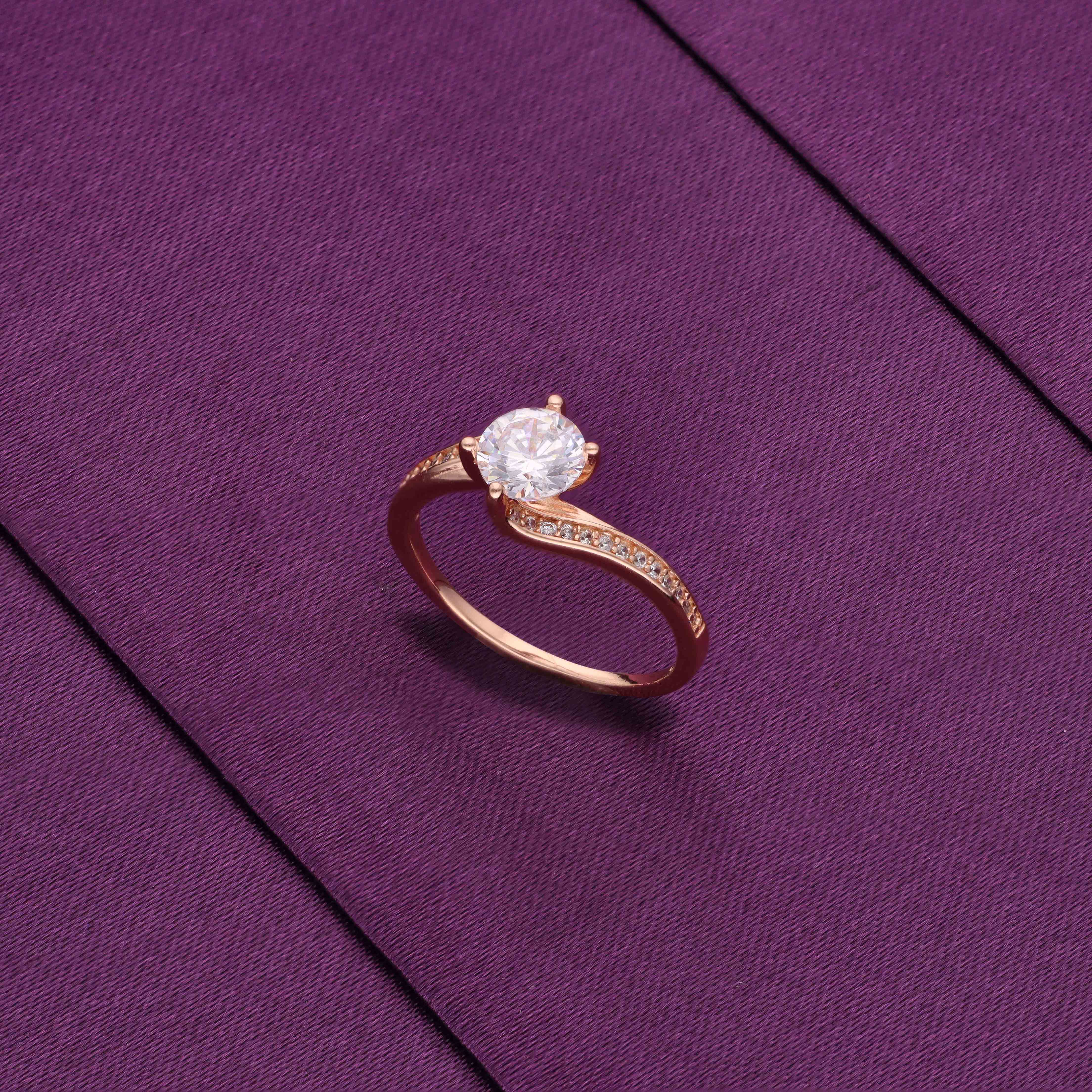 Classic Twisted Solitaire Silver Ring - Image 4