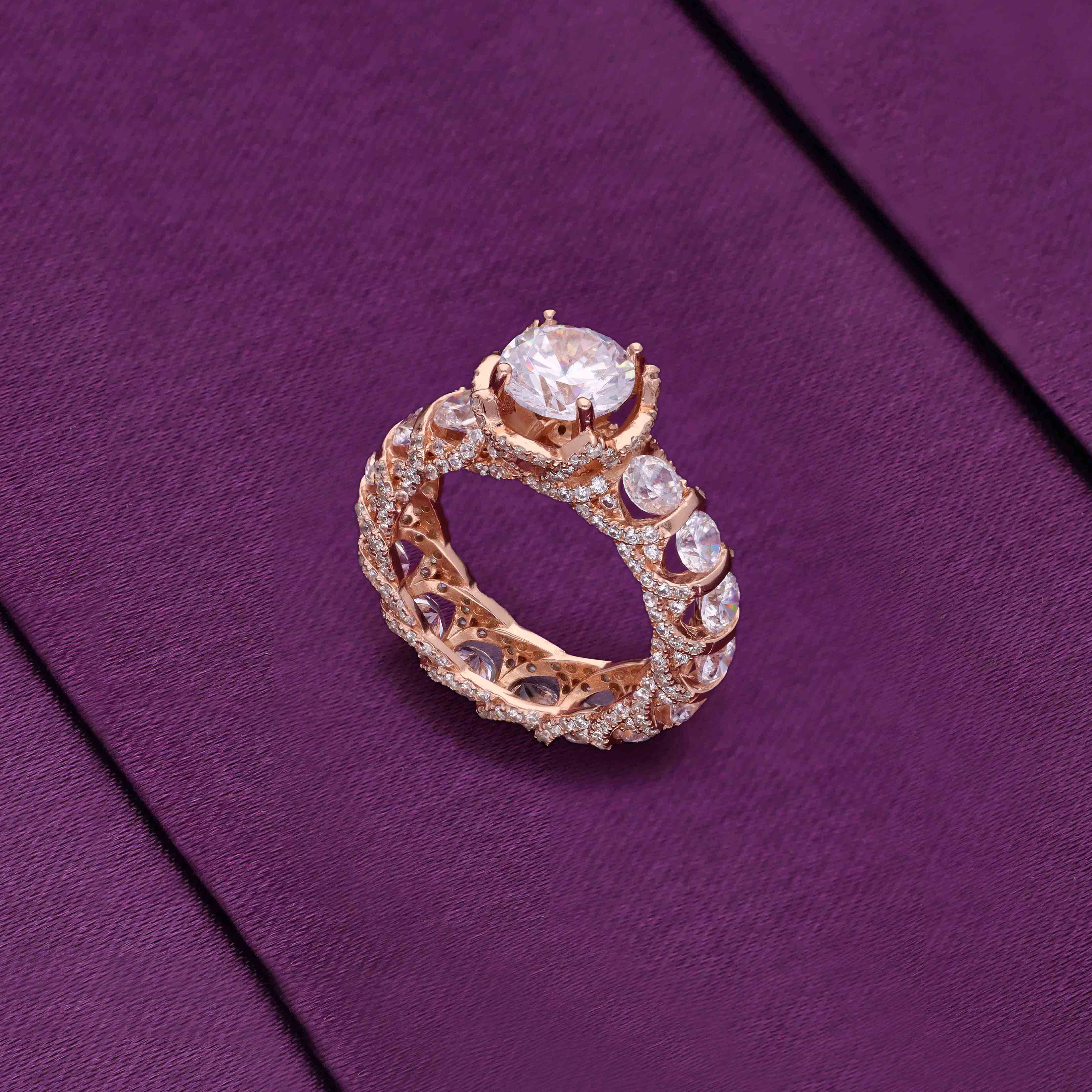 Classic Bond of Love Solitaire Silver Ring - Image 6