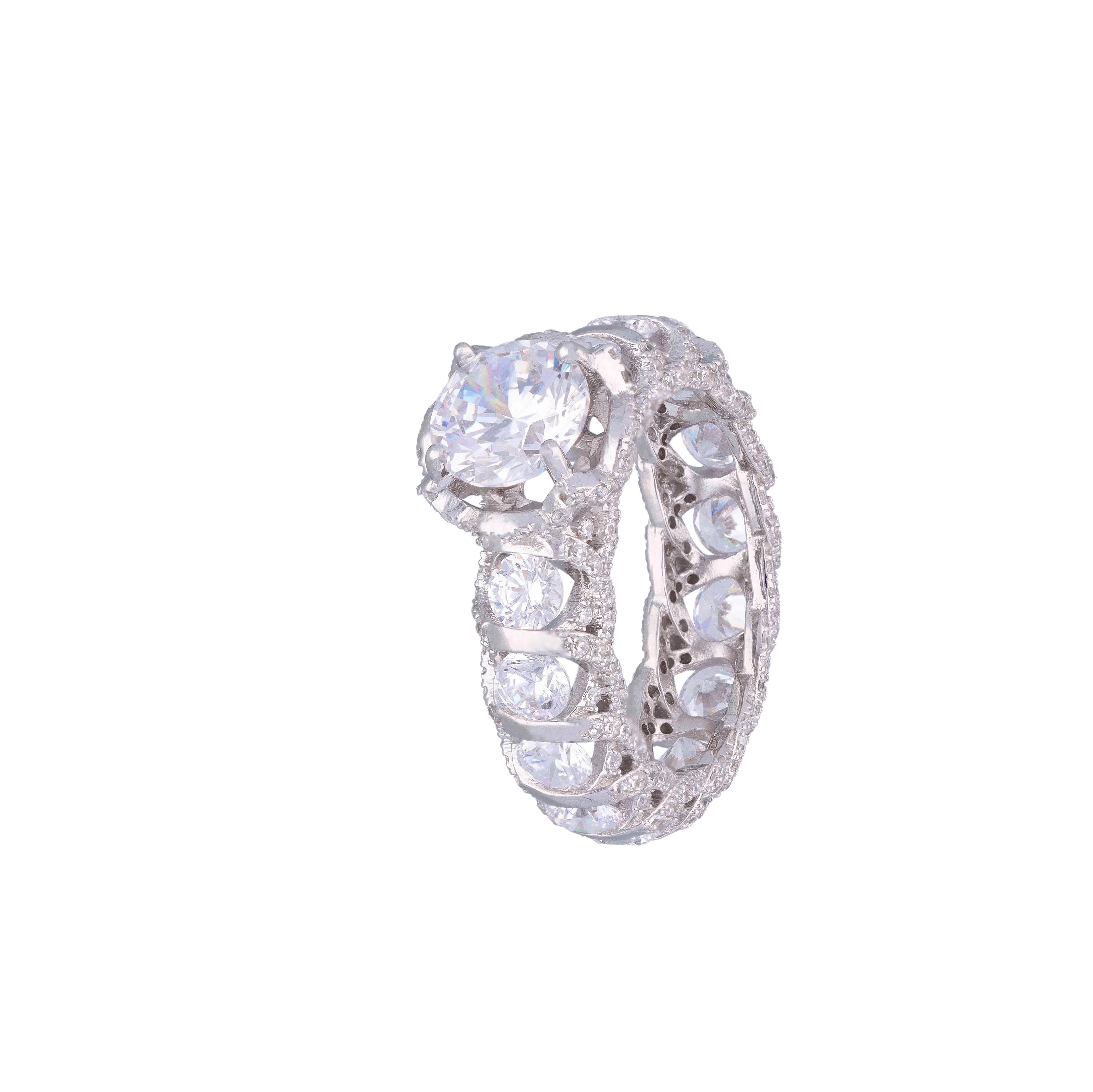 Classic Bond of Love Solitaire Silver Ring - Image 7