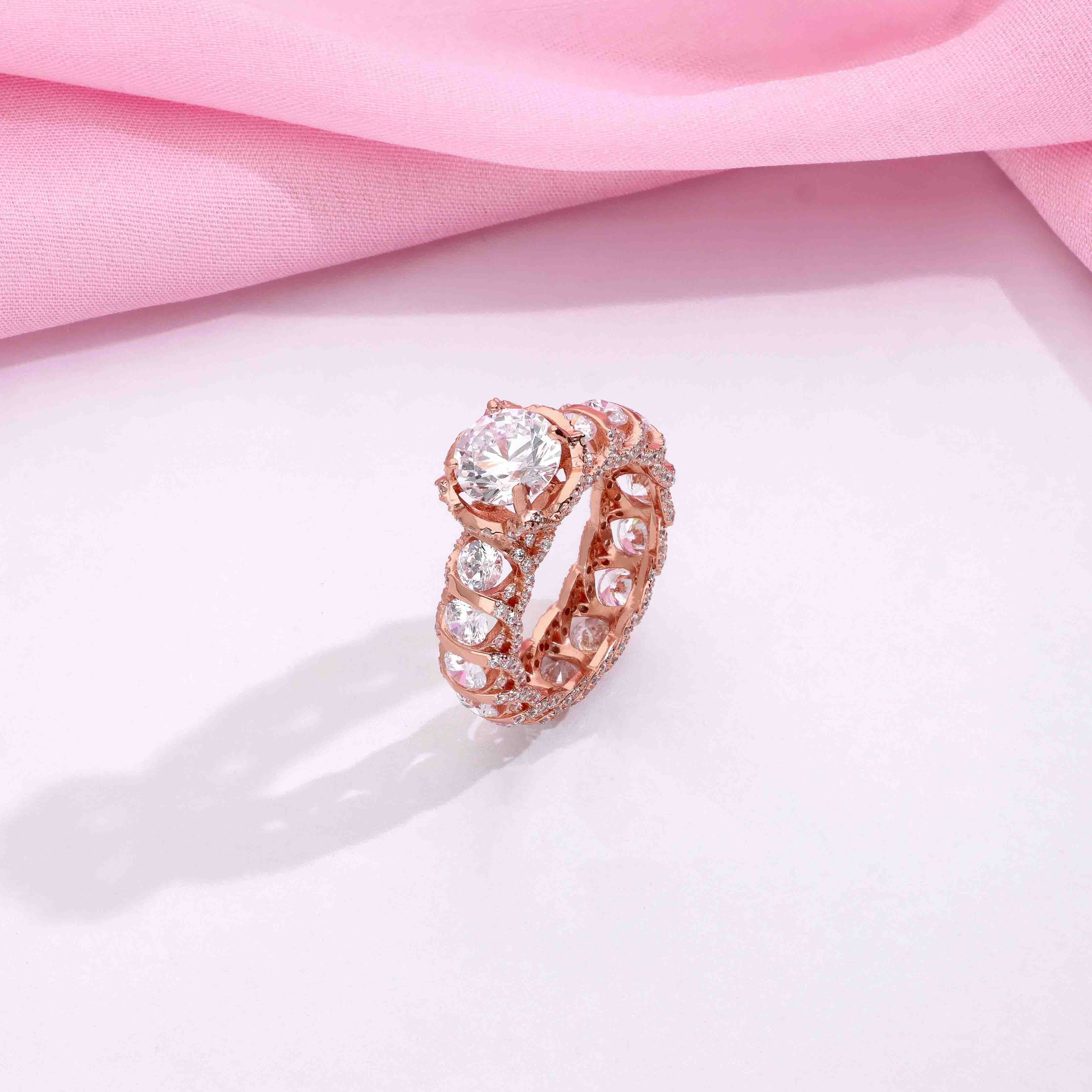 Classic Bond of Love Solitaire Silver Ring - Image 9