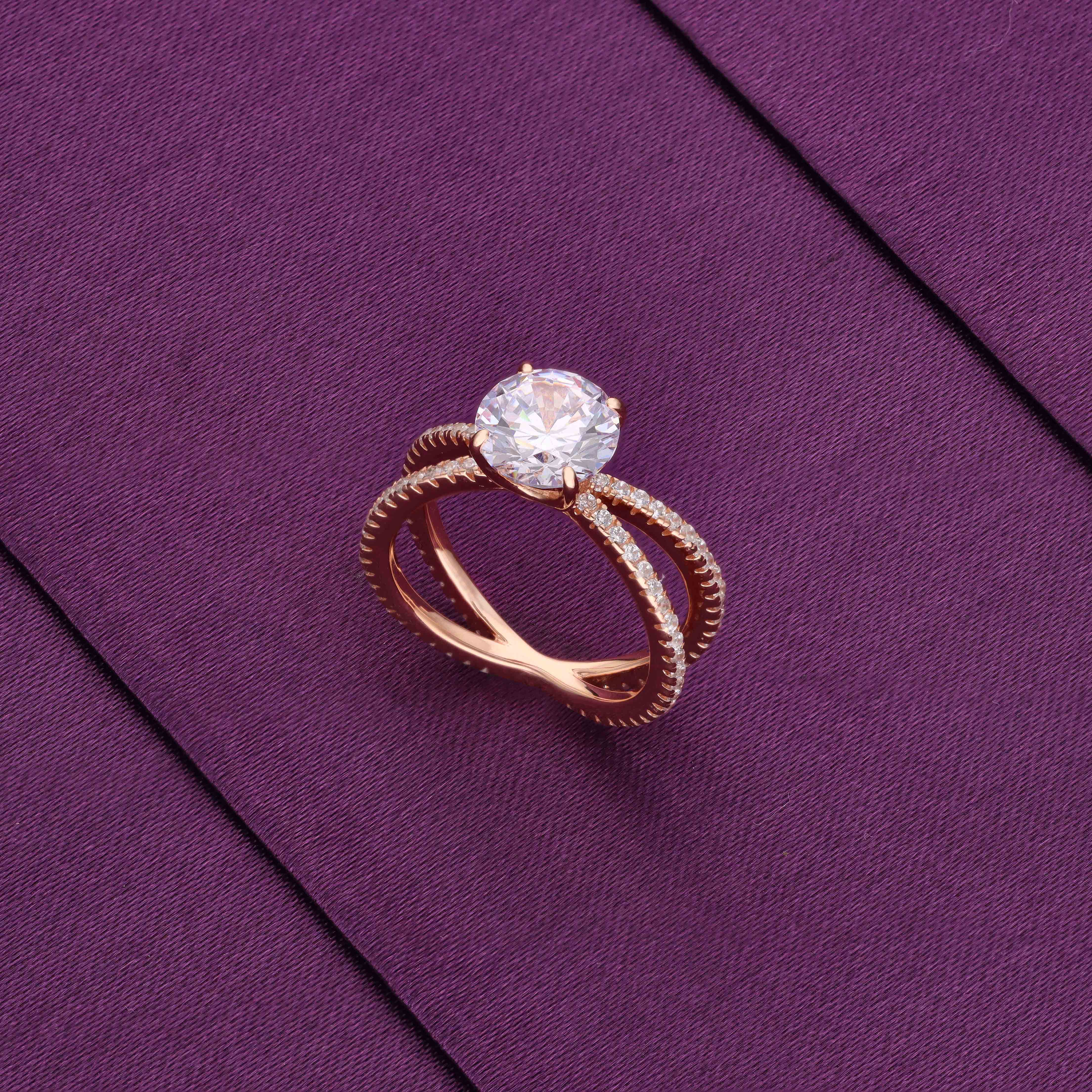 Swivelling Solitaire Statement Silver Ring - Image 4