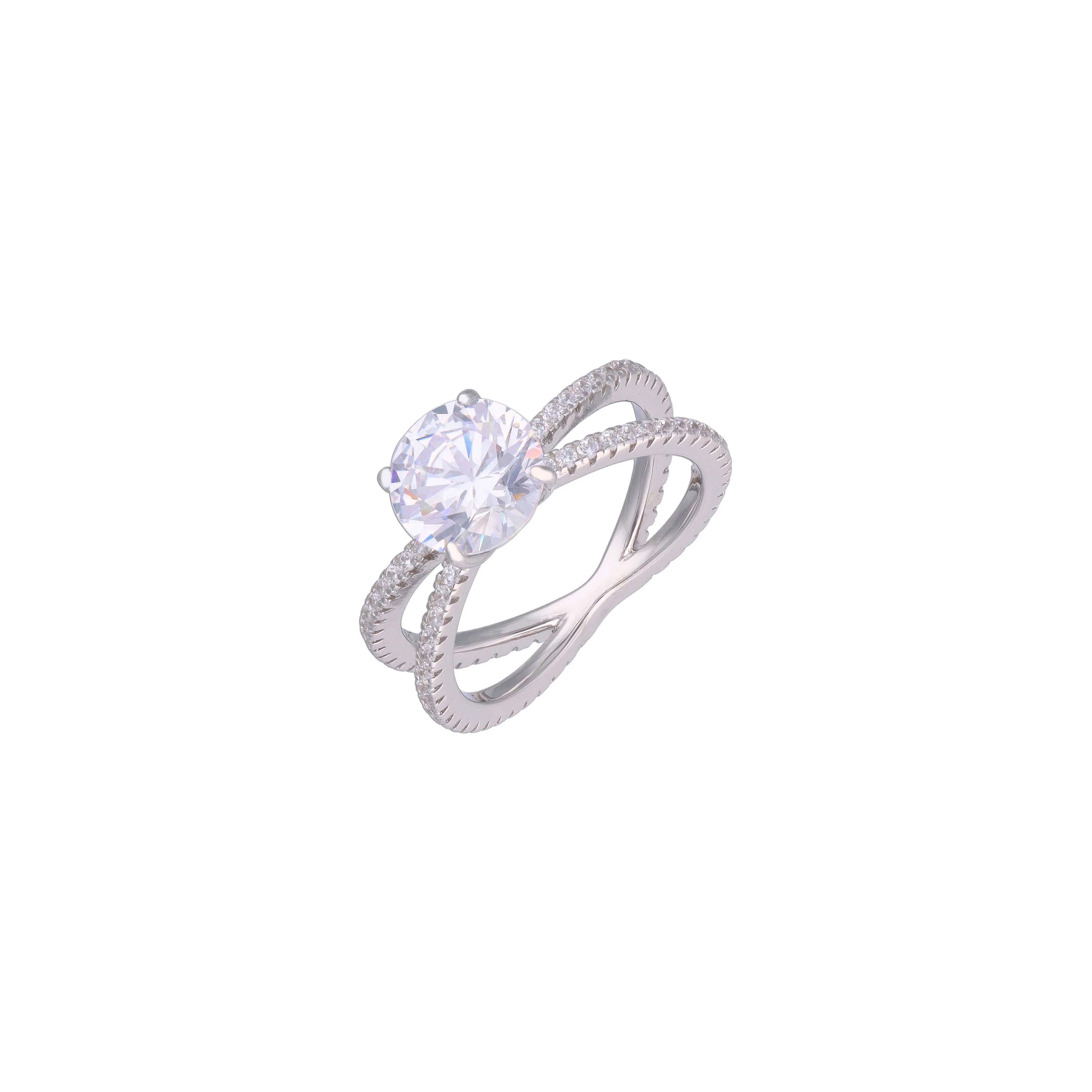 Swivelling Solitaire Statement Silver Ring - Image 5