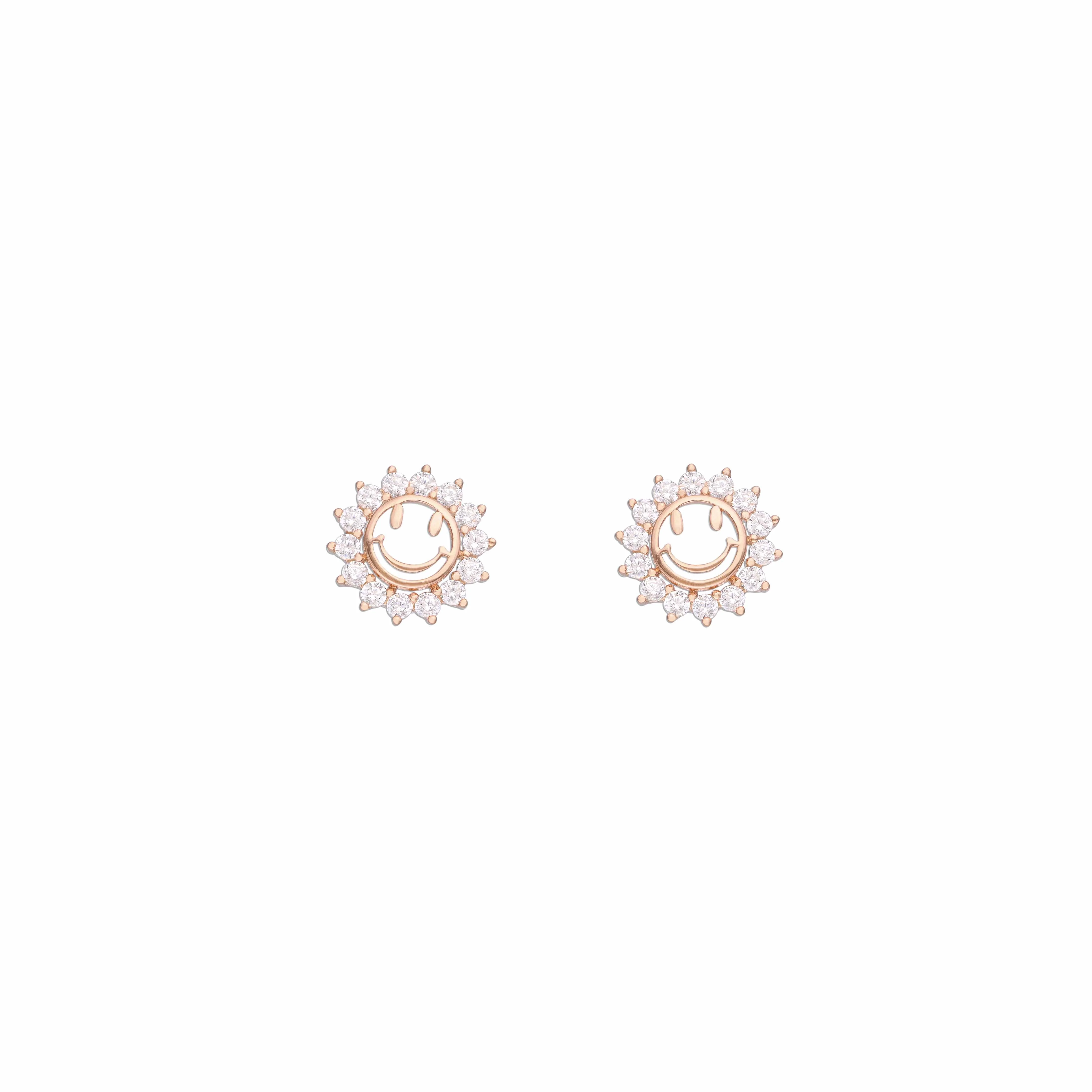 Minimalistic Smiley Silver Earrings - Image 4