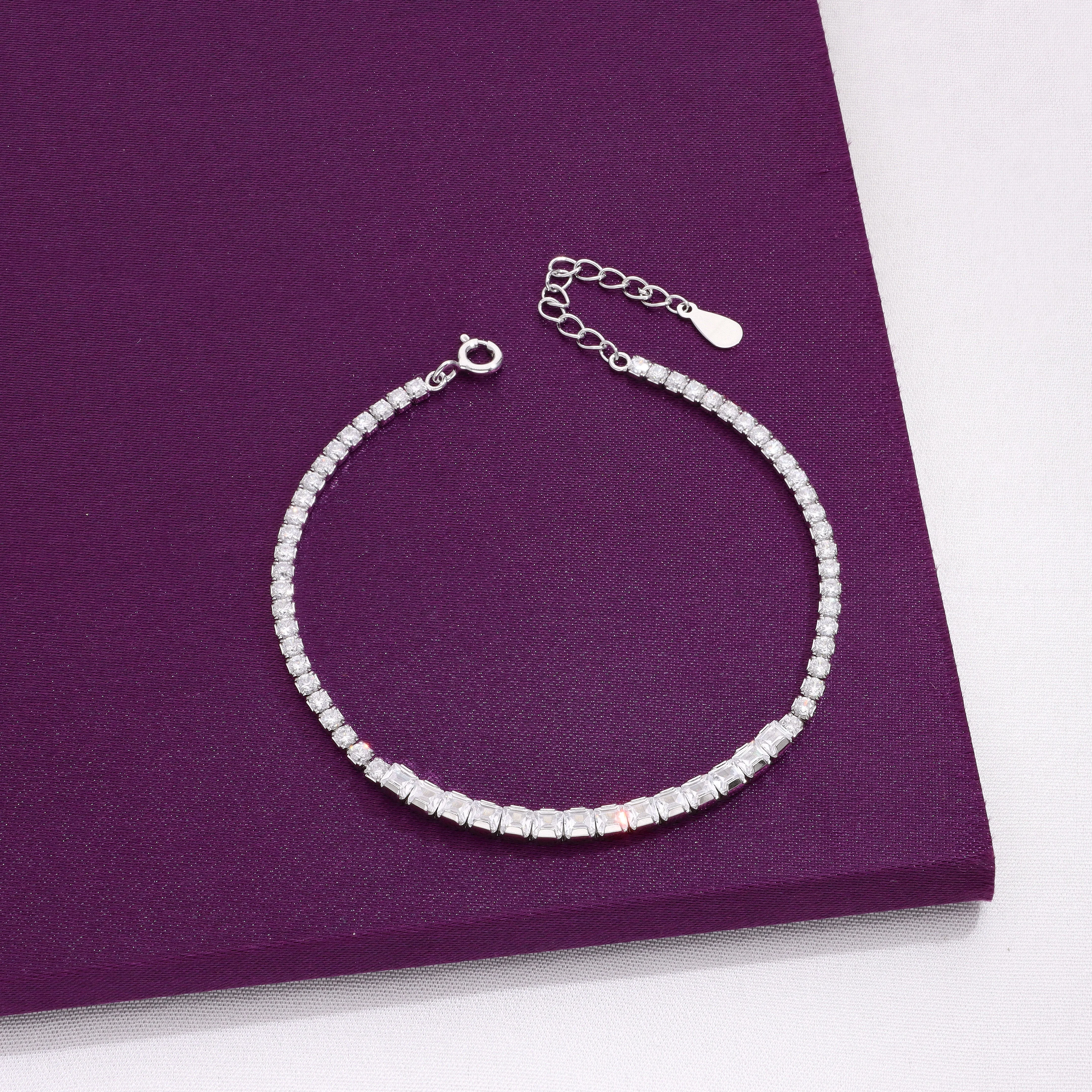 Radiant Solitaire Tennis Bracelet - Image 6