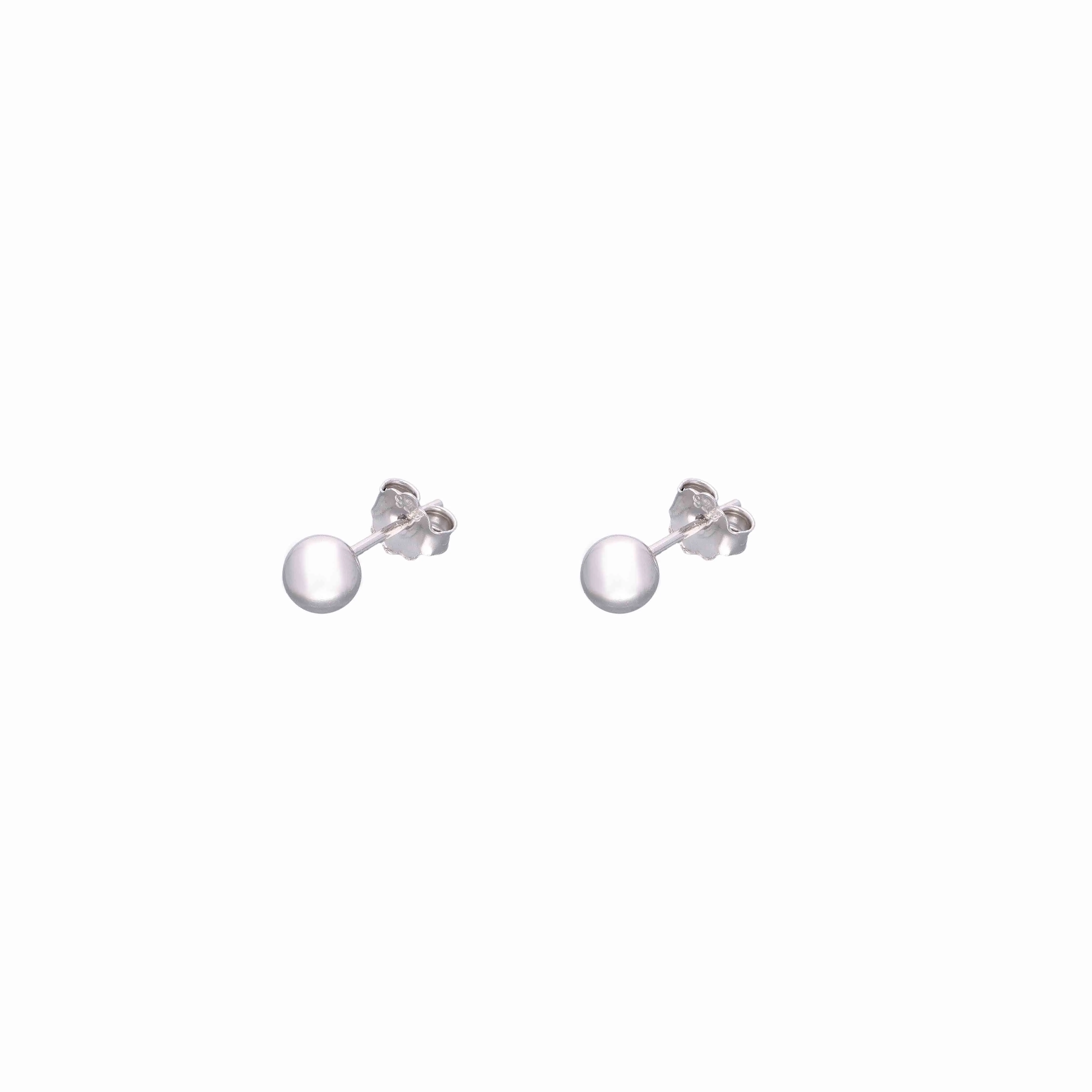 Silver Spheres Casual Studs Earrings - Image 3