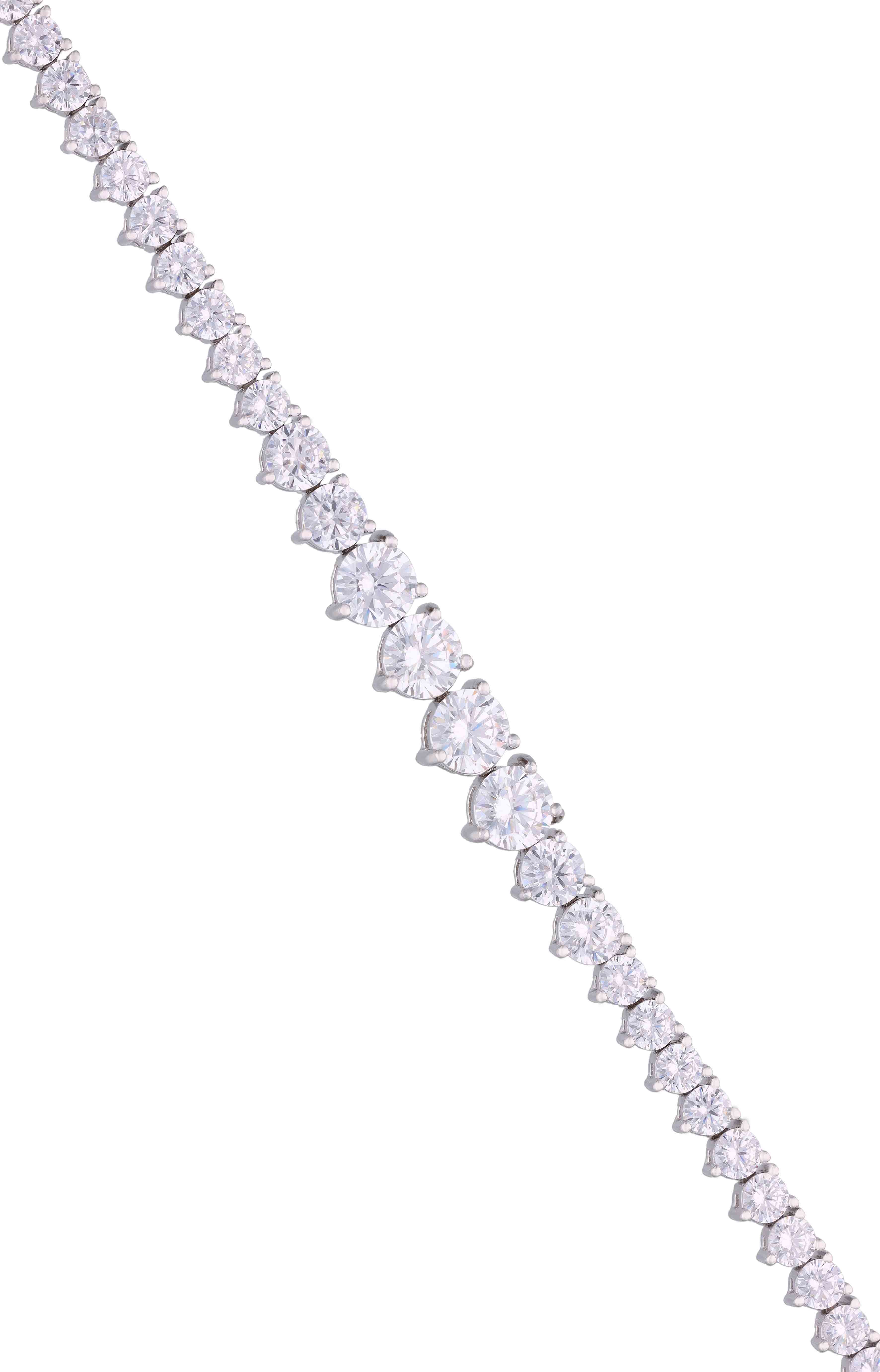 Trinity Bond Diamante Silver Tennis Bracelet - Image 3