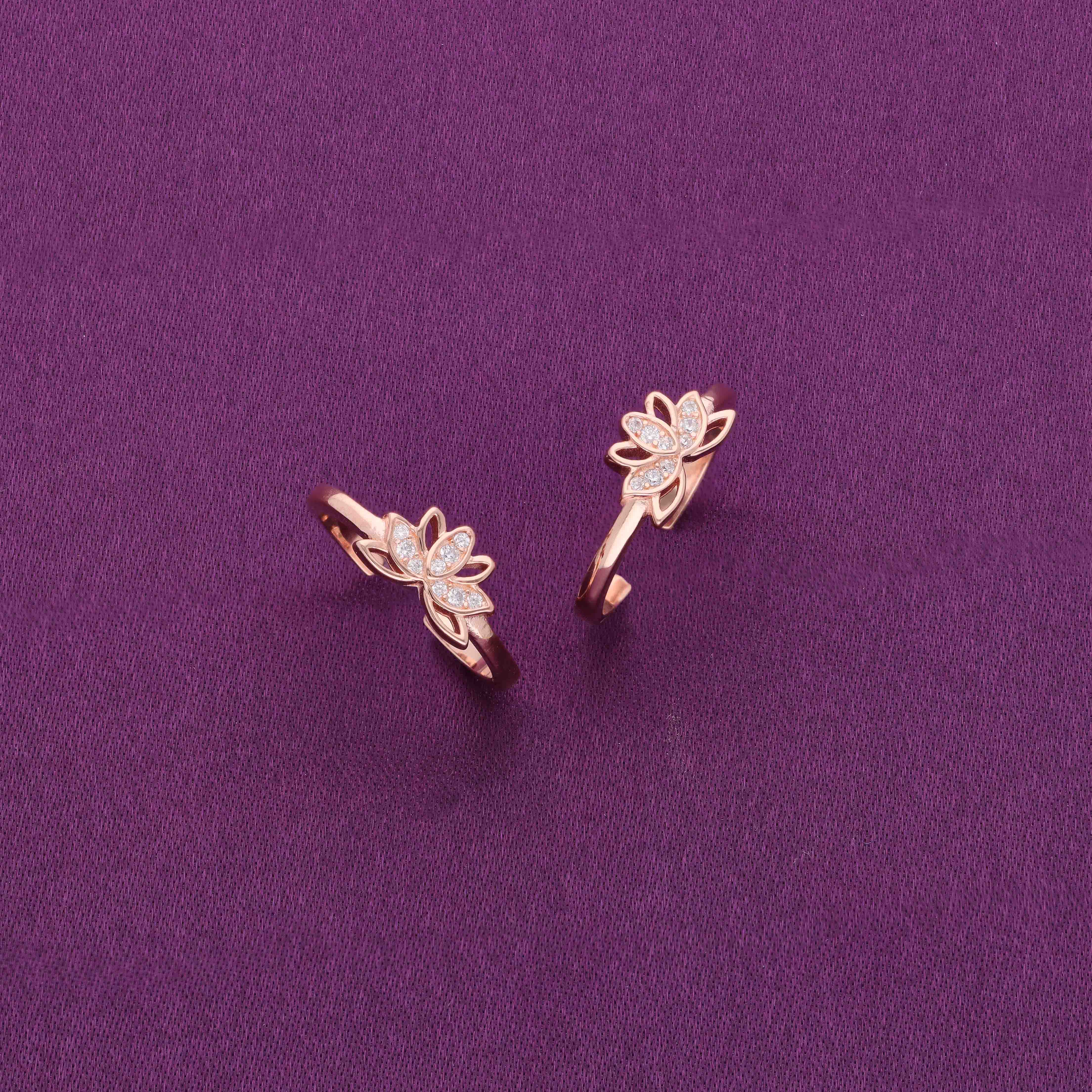 Sterling Silver Zircon Studded Floral - Image 4