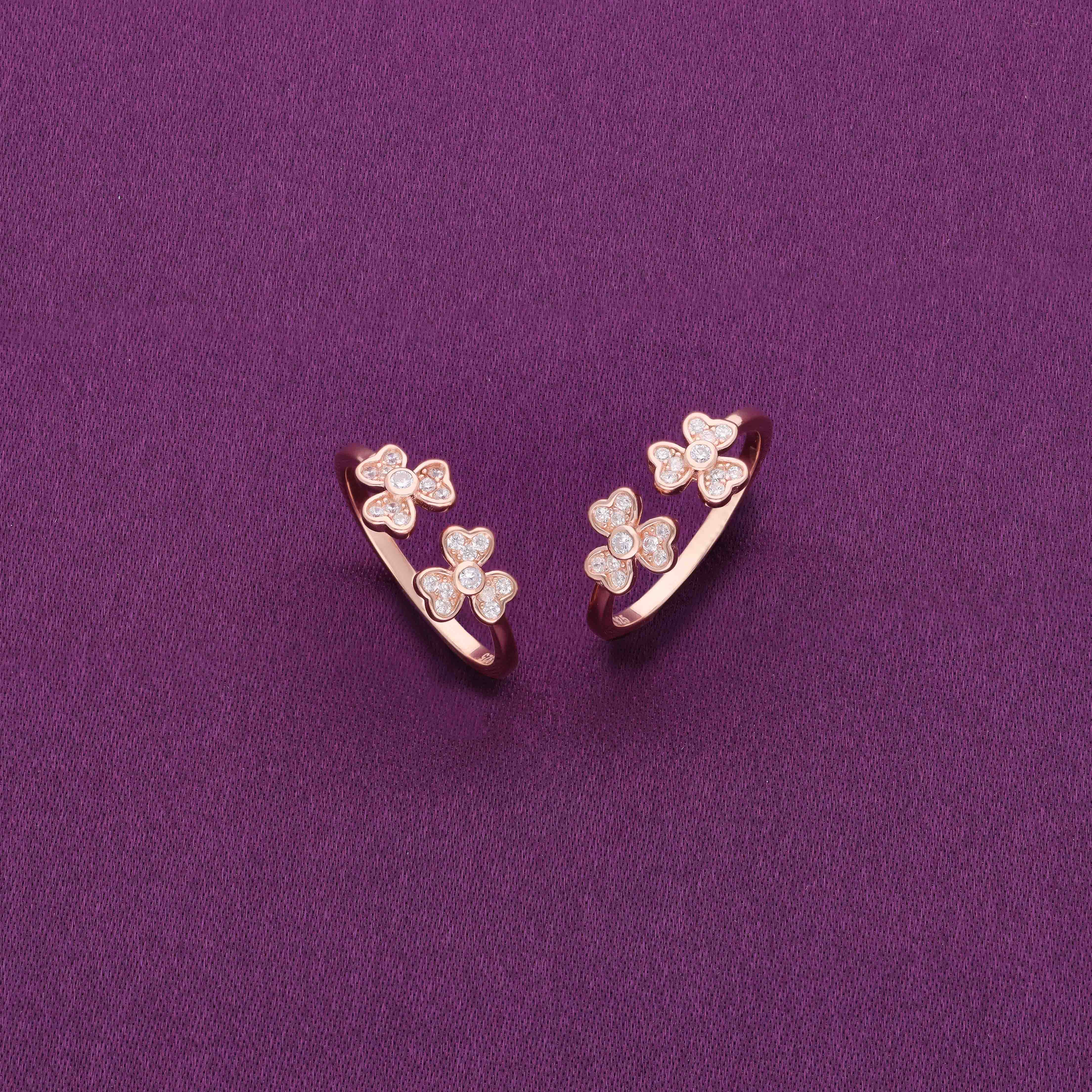 Sterling Silver Floral Toe Rings - Image 4