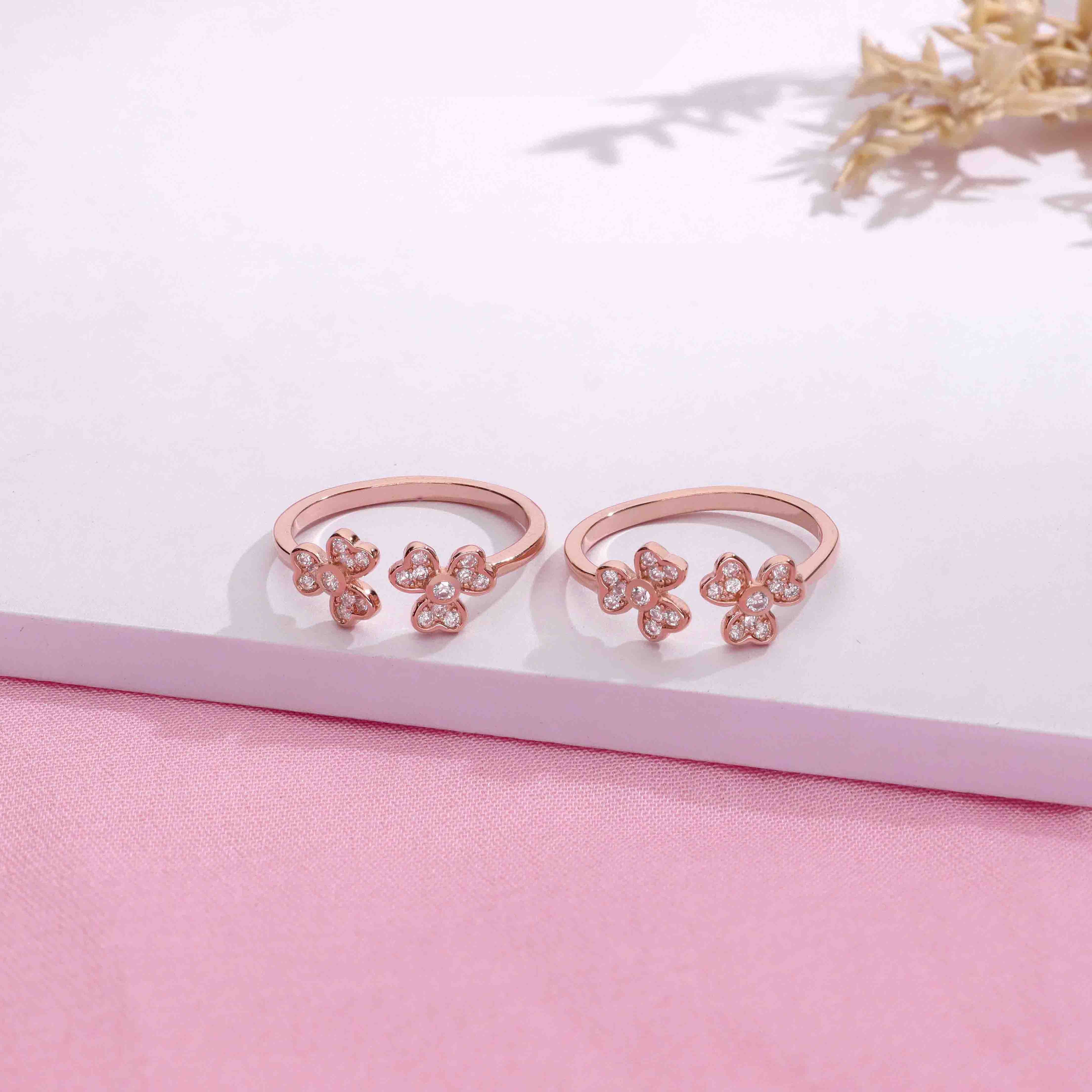 Sterling Silver Floral Toe Rings - Image 7