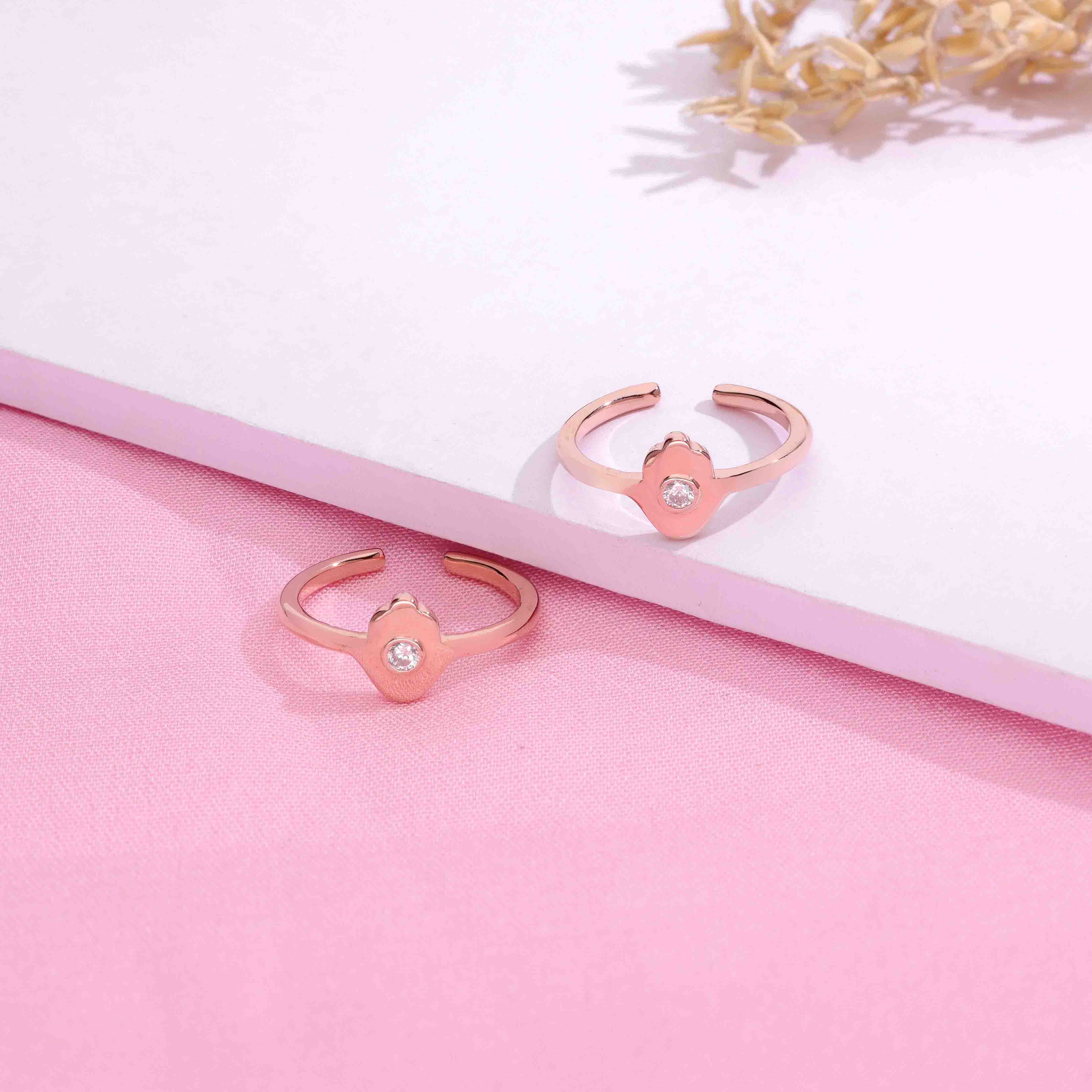 Sterling Silver Solitaire Causal Toe Ring - Image 7