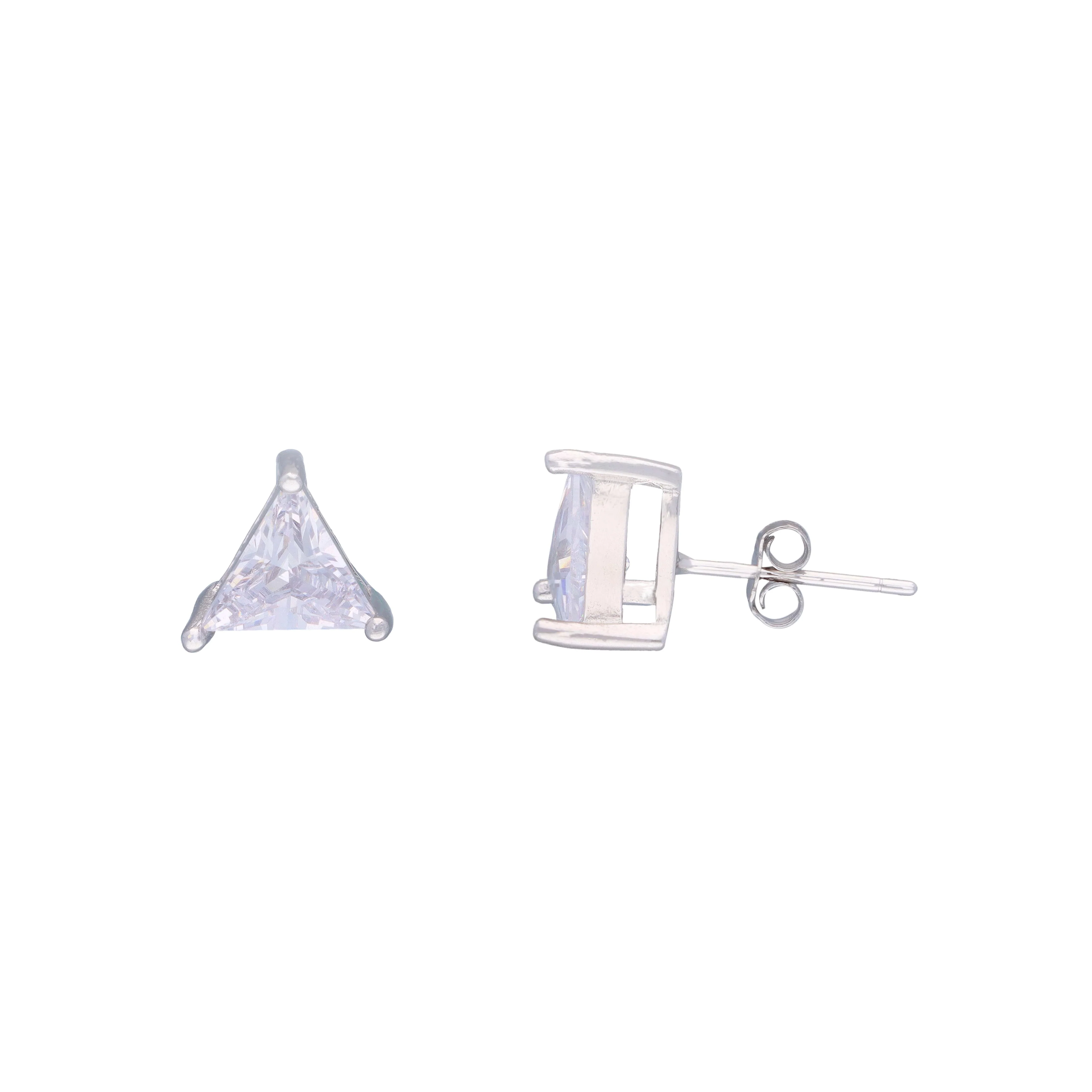 Teeny Triangles Casual Silver Studs Earrings - Image 5