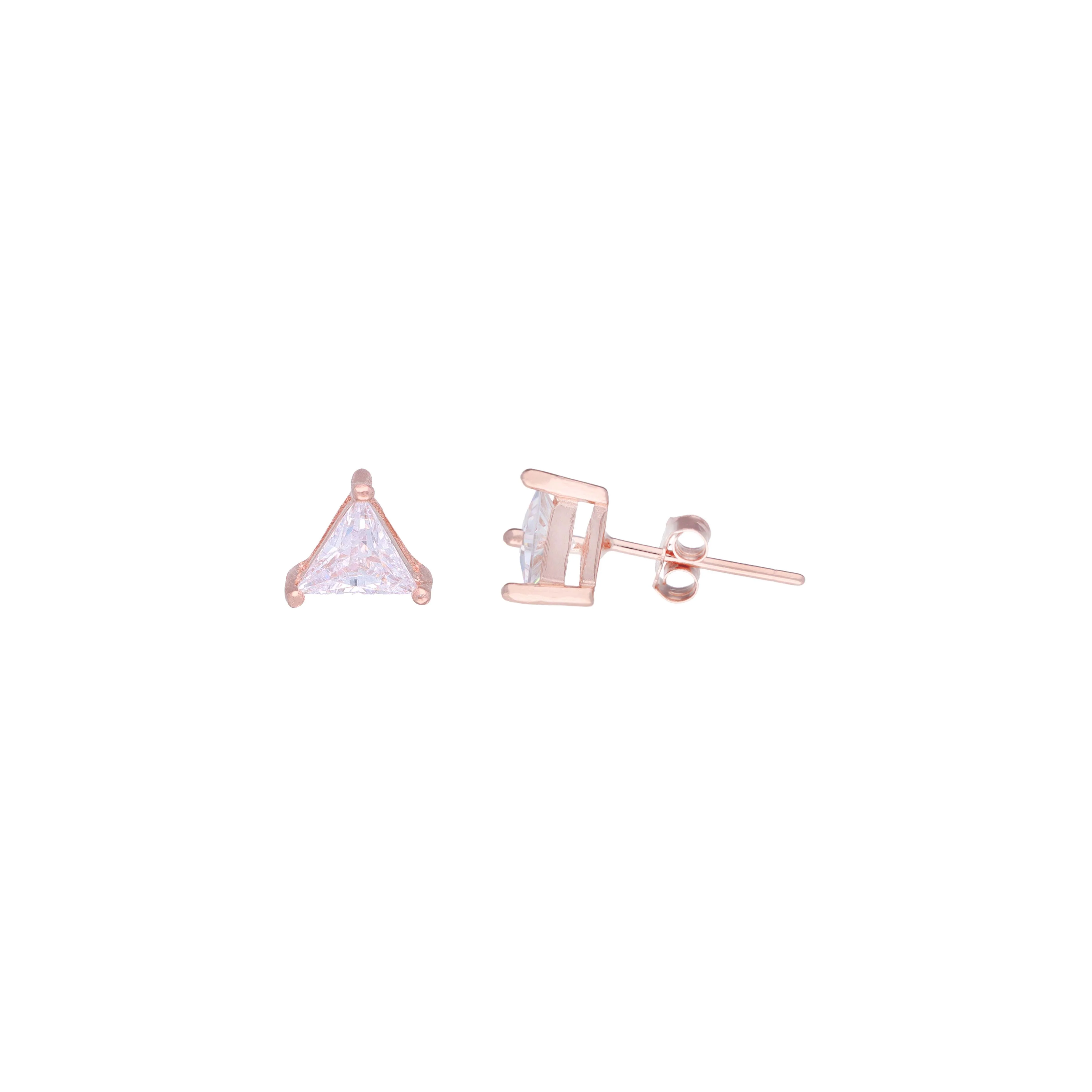 Teeny Triangles Casual Silver Studs Earrings - Image 6