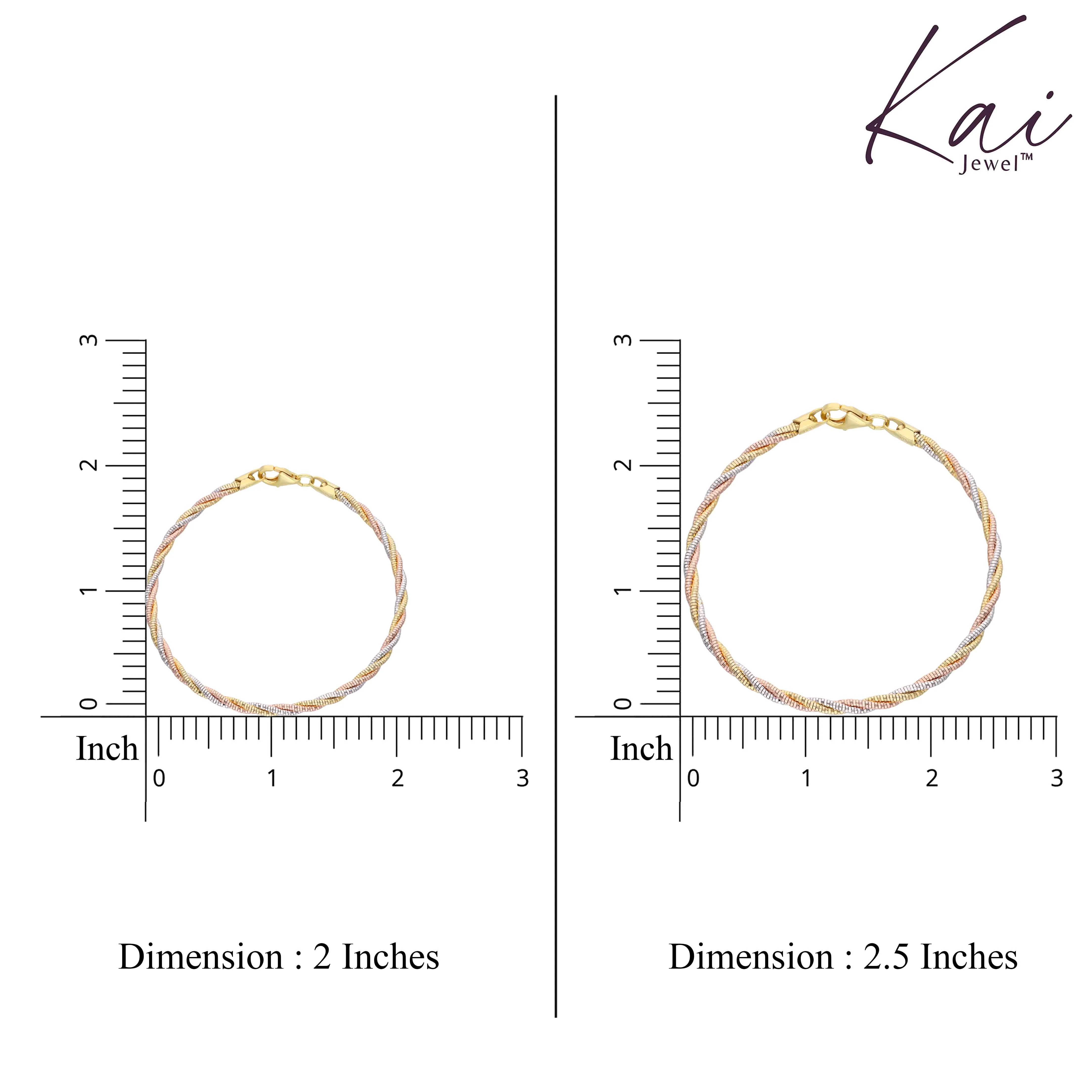 Twisted Vine Casual Rosegold And Silver Bracelet - Image 3