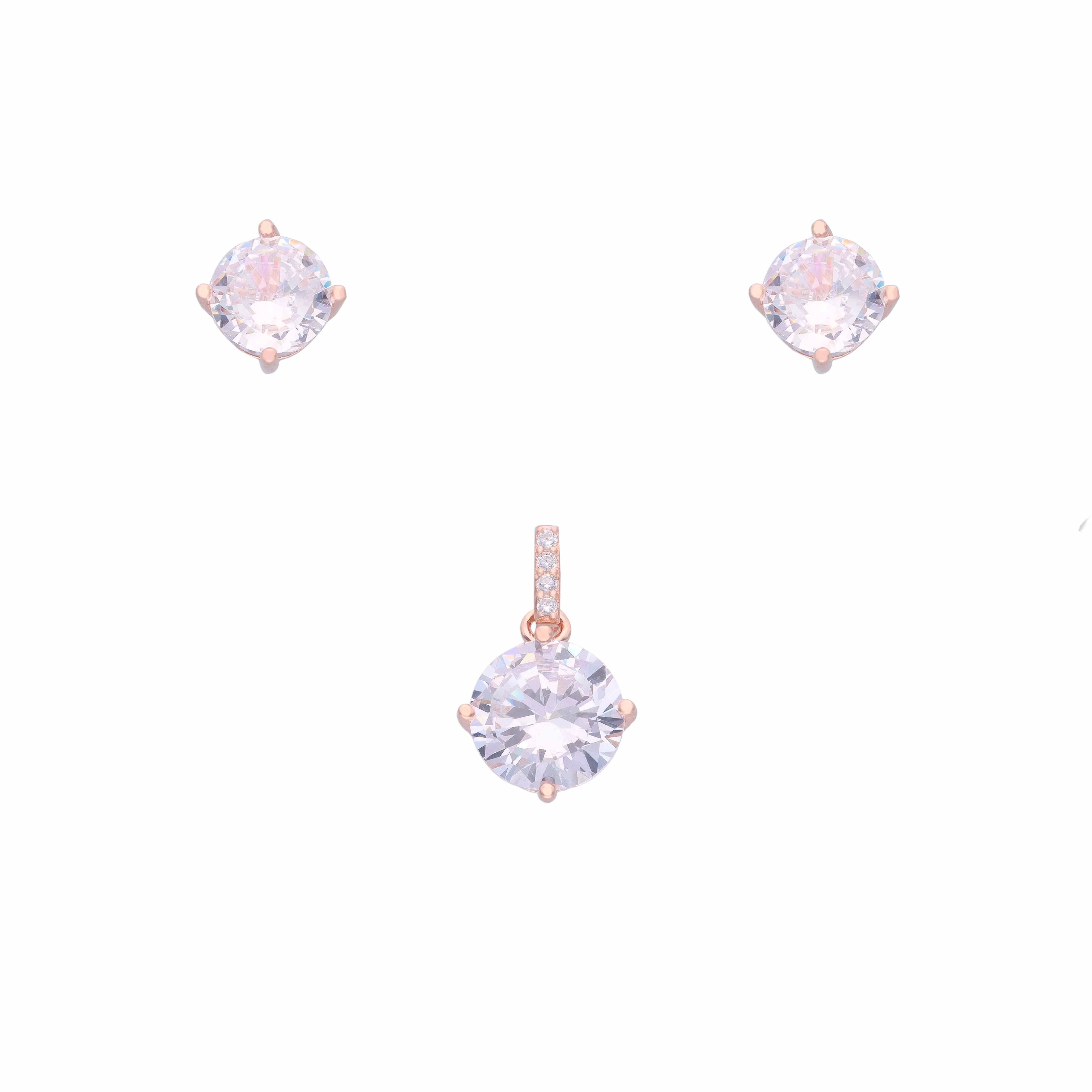 Simply Zircons Silver Pendant & Earrings Set - Image 4