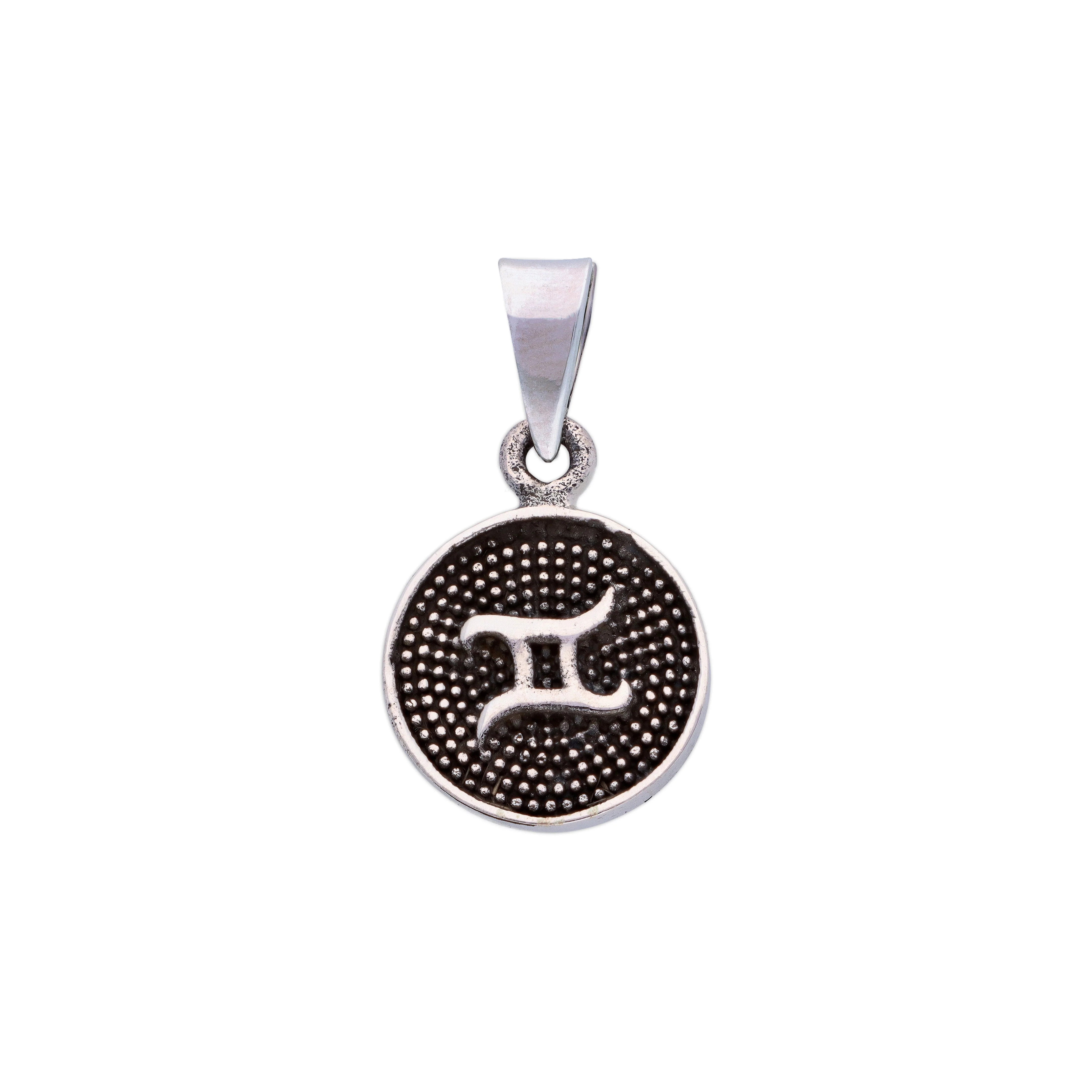 Sterling Zodiac Sign Oxidized Silver Pendant - Image 12