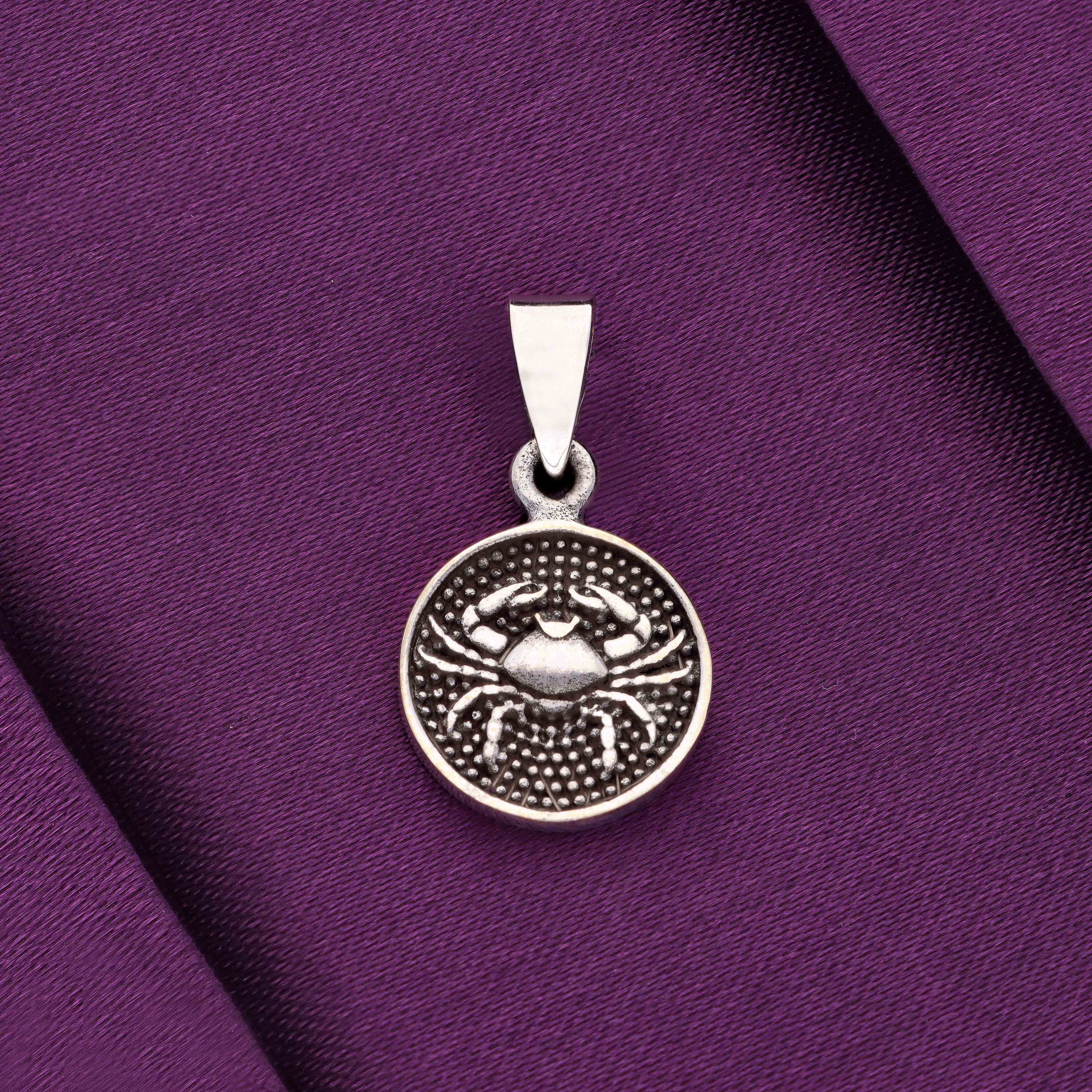 Sterling Zodiac Sign Oxidized Silver Pendant - Image 13
